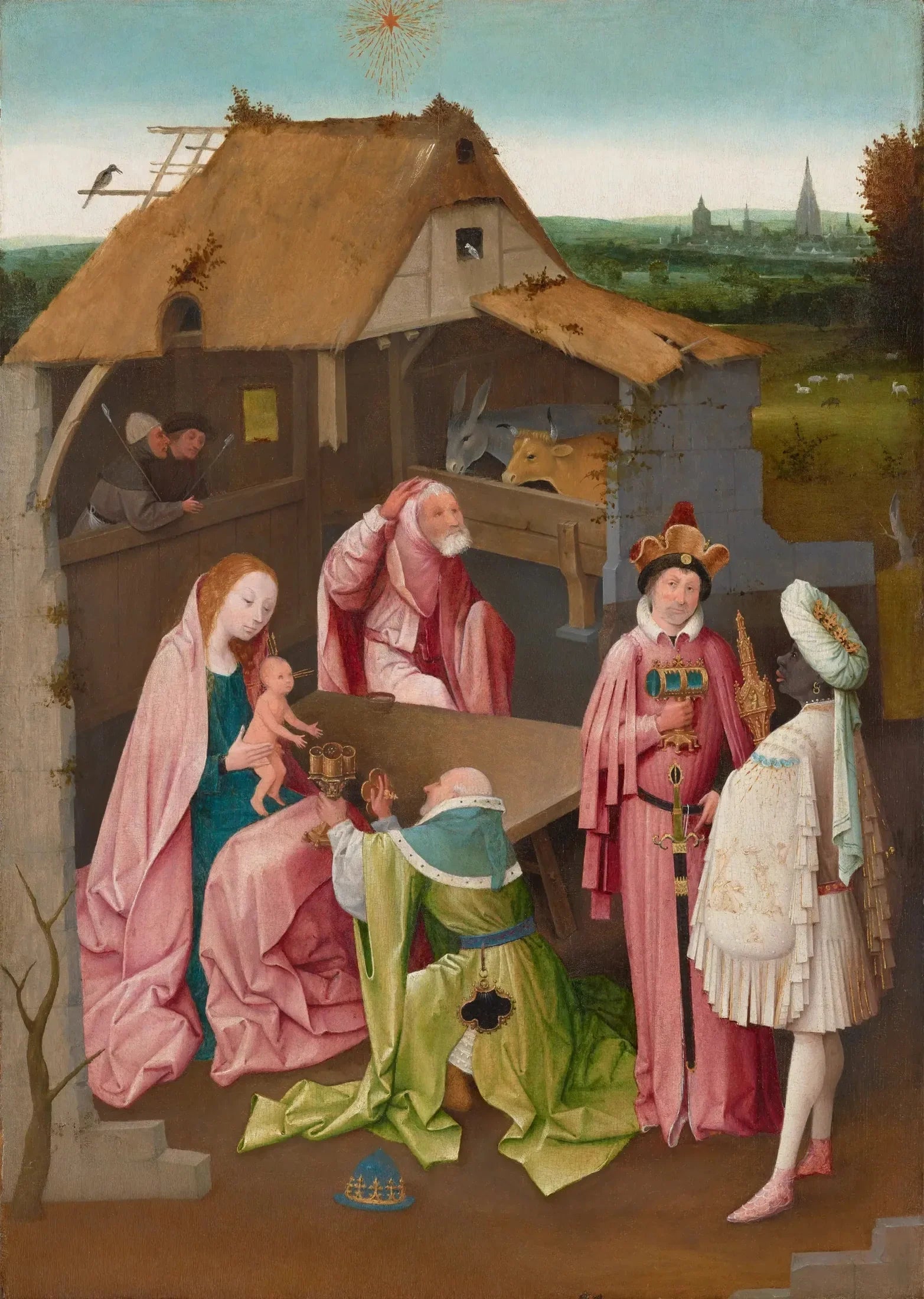 L'Adoration des mages - Hieronymus Bosch image 1 copie peinte à la main à l’huile