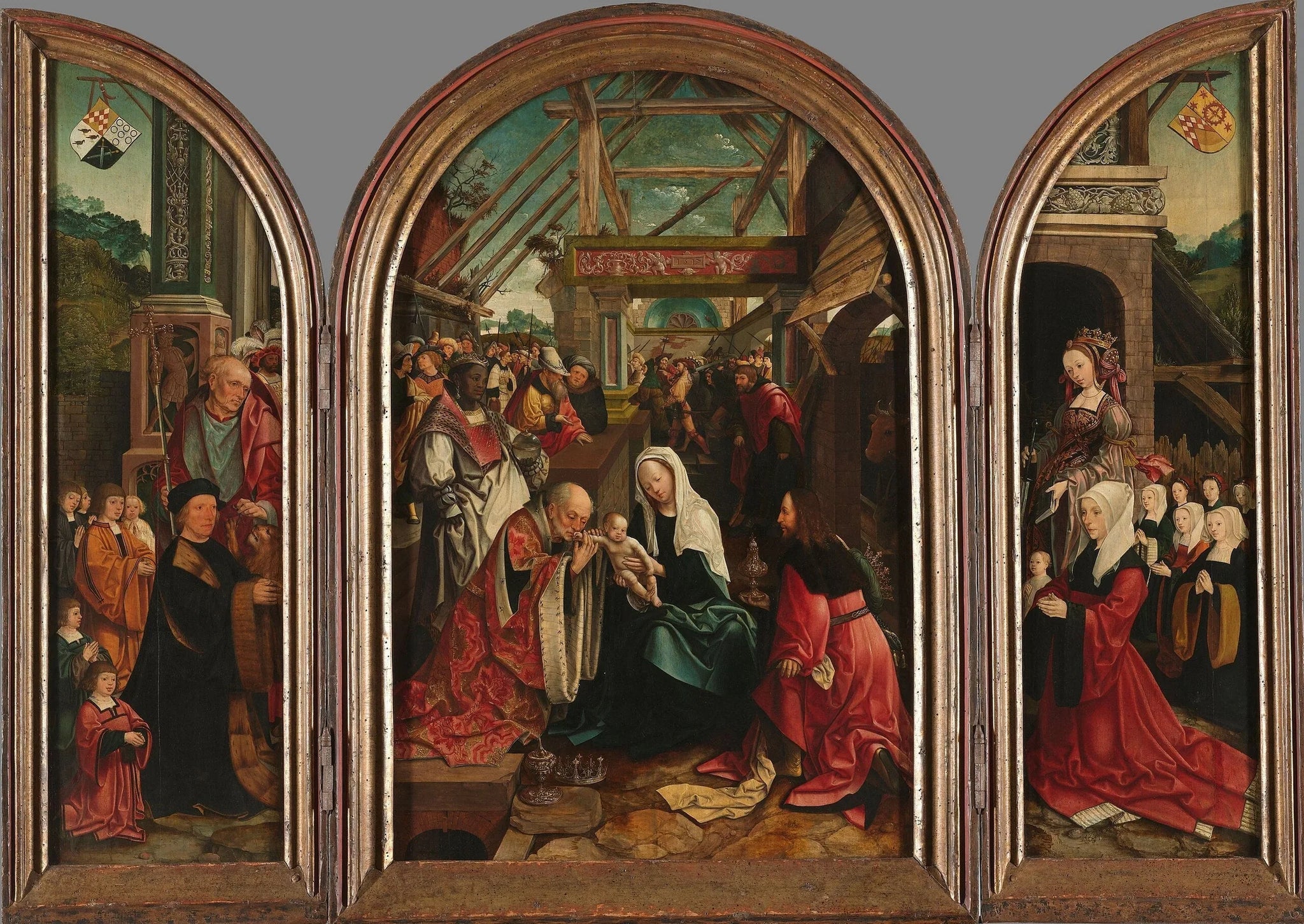 L'Adoration des mages - Jacob Cornelisz van Oostsanen image 1 copie peinte à la main à l’huile