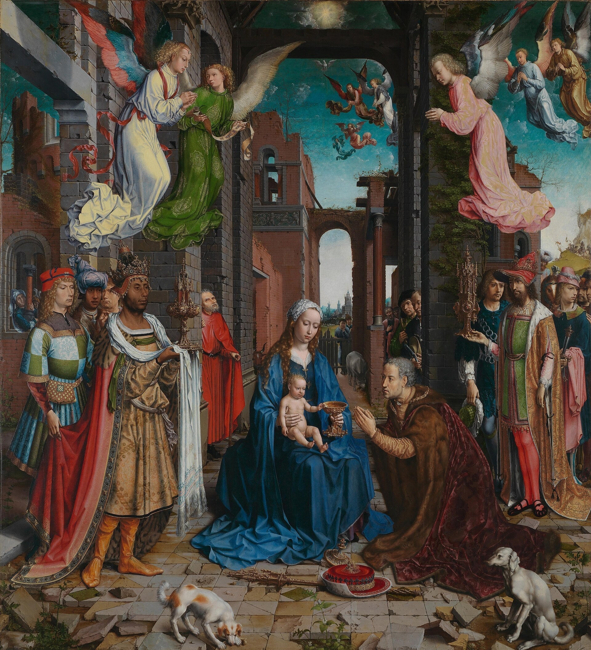 L'Adoration des Mages - Jan Gossaert image 1 copie de tableau peinte à la main