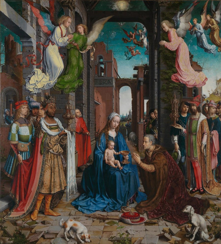 L'Adoration des Mages - Jan Gossaert image 1 copie de tableau peinte à la main