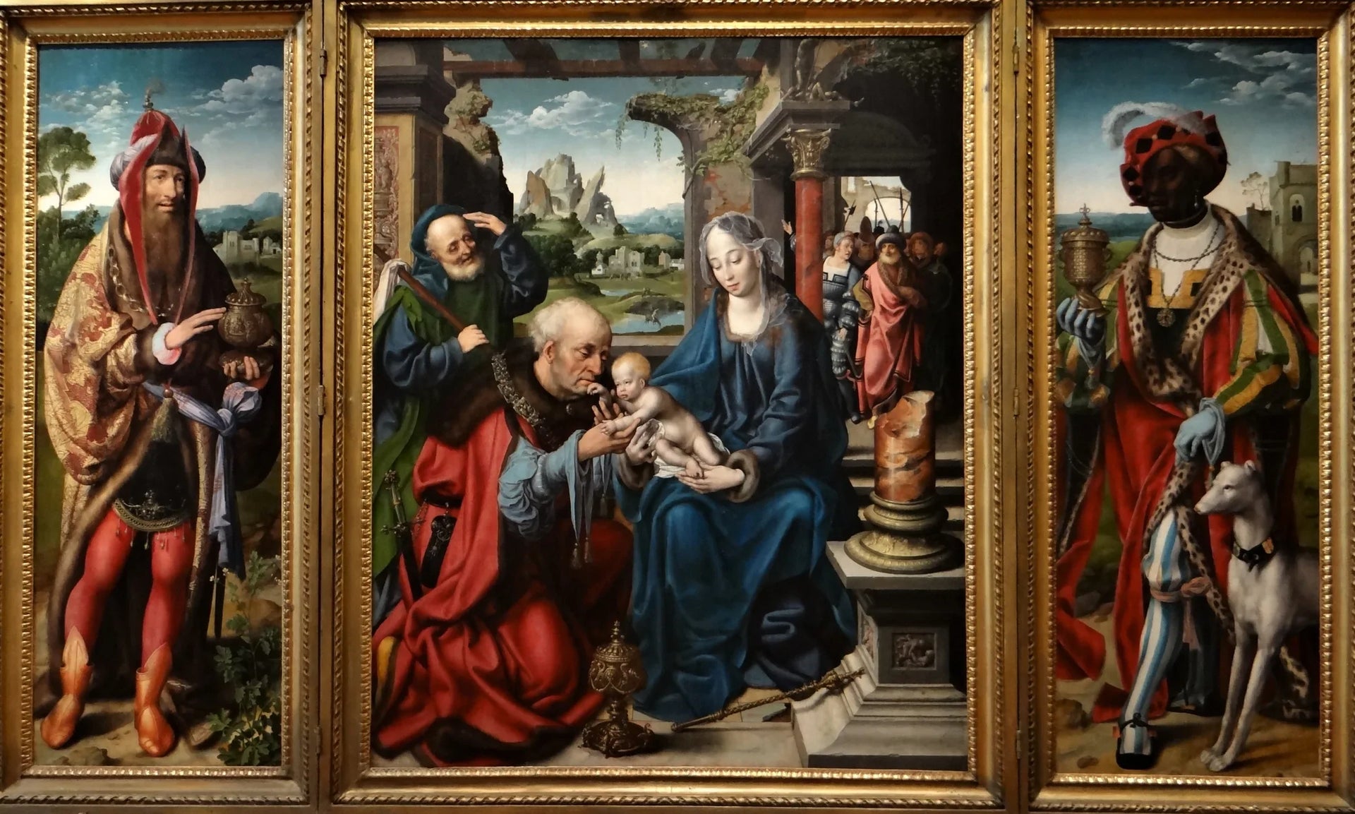 L'Adoration des mages - Joos van Cleve image 1 copie peinte à la main à l’huile