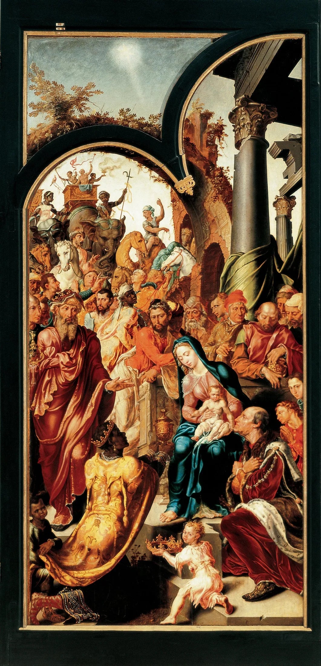 L'Adoration des mages - Maarten van Heemskerck image 1 copie peinte à la main à l’huile