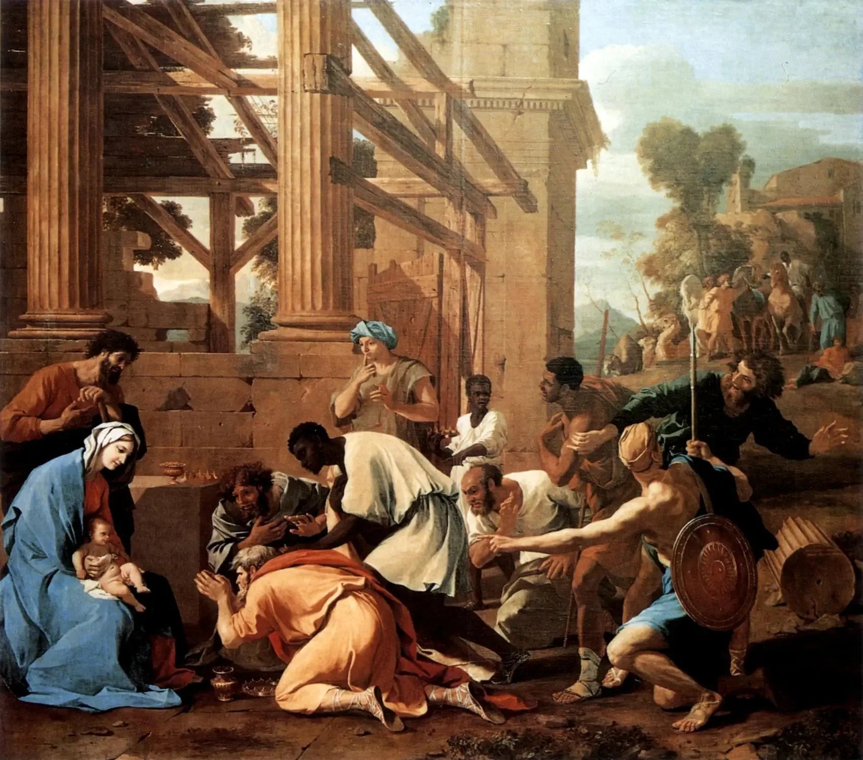 L'Adoration des mages - Nicolas Poussin image 1 reproduction de peinture à l’huile