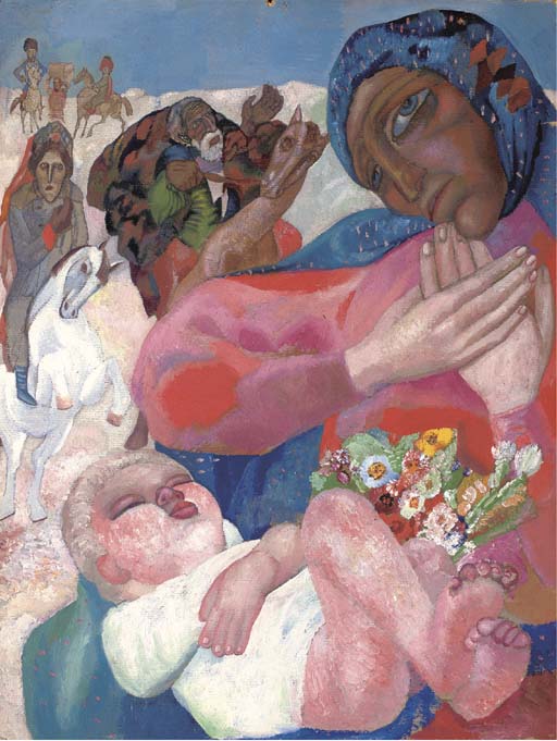 L'Adoration des Mages - Pavel Filonov image 1 tableau peint à l’huile sur toile