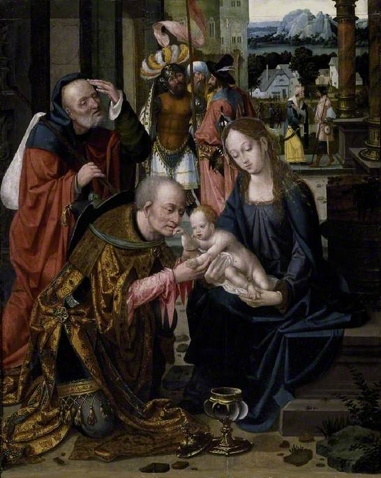 L'Adoration des Rois - Joos van Cleve image 1 reproduction réalisée par Alpha Reproduction