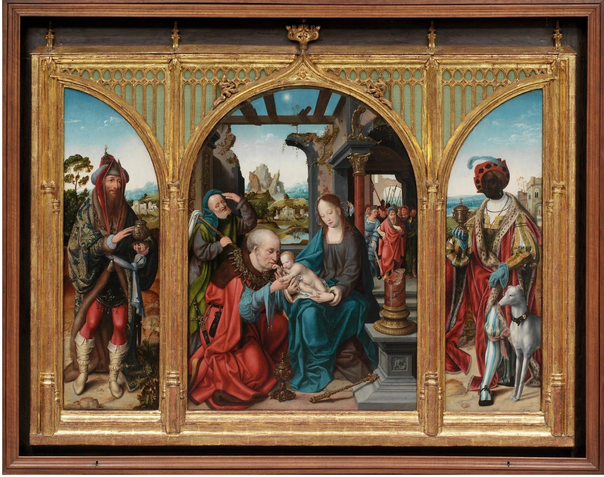 L'Adoration des Rois mages - Joos van Cleve image 1 reproduction artisanale de tableau