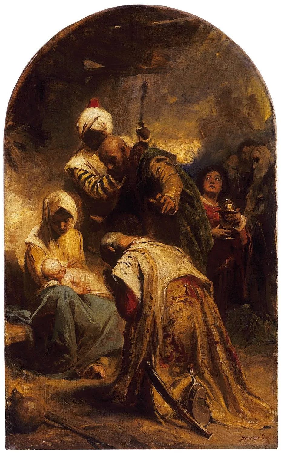 L'Adoration des trois Rois - Gyula Benczúr image 1 reproduction artisanale de tableau