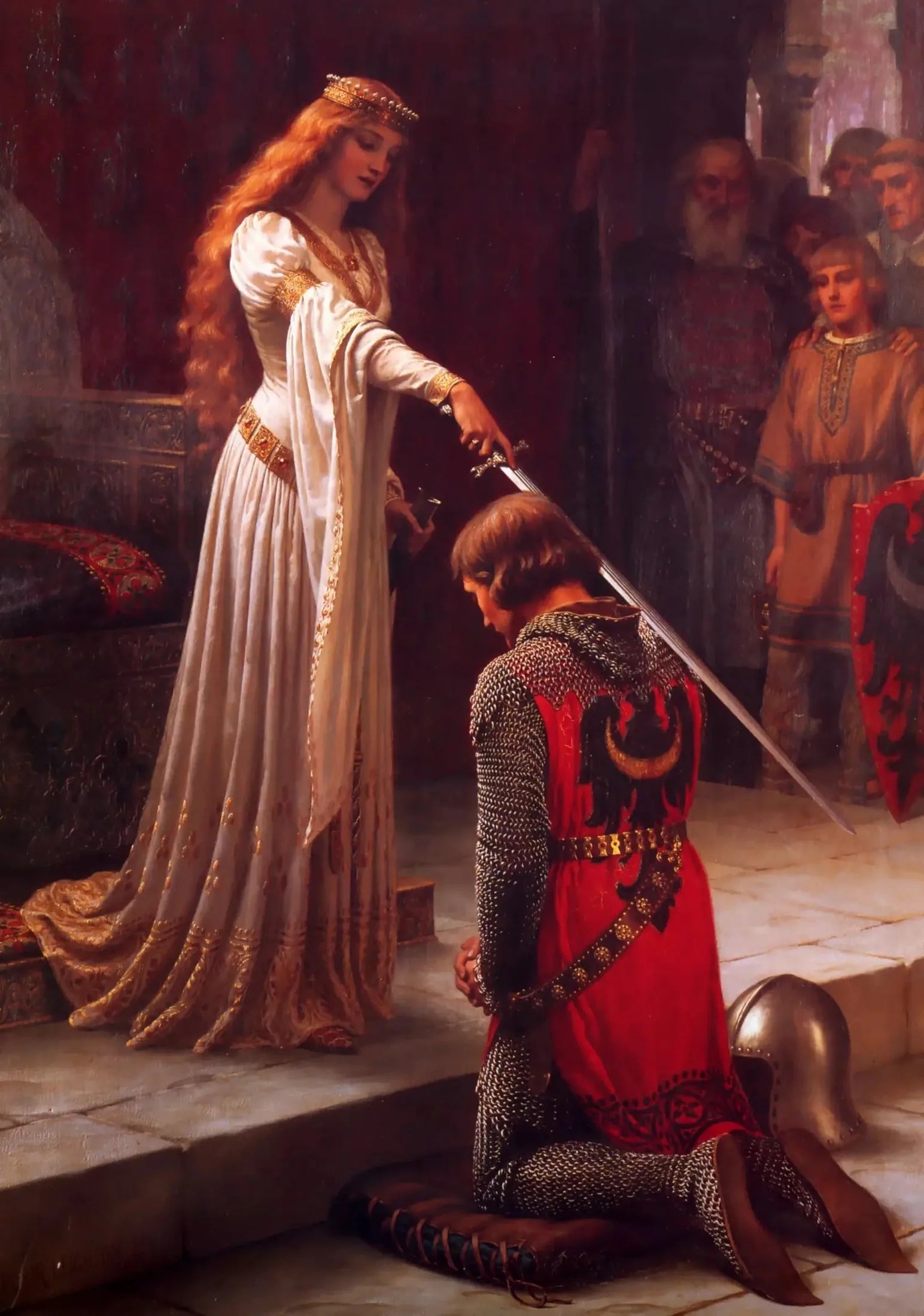 L'Adoubement - Edmund Blair Leighton image 1 tableau peint à l’huile sur toile