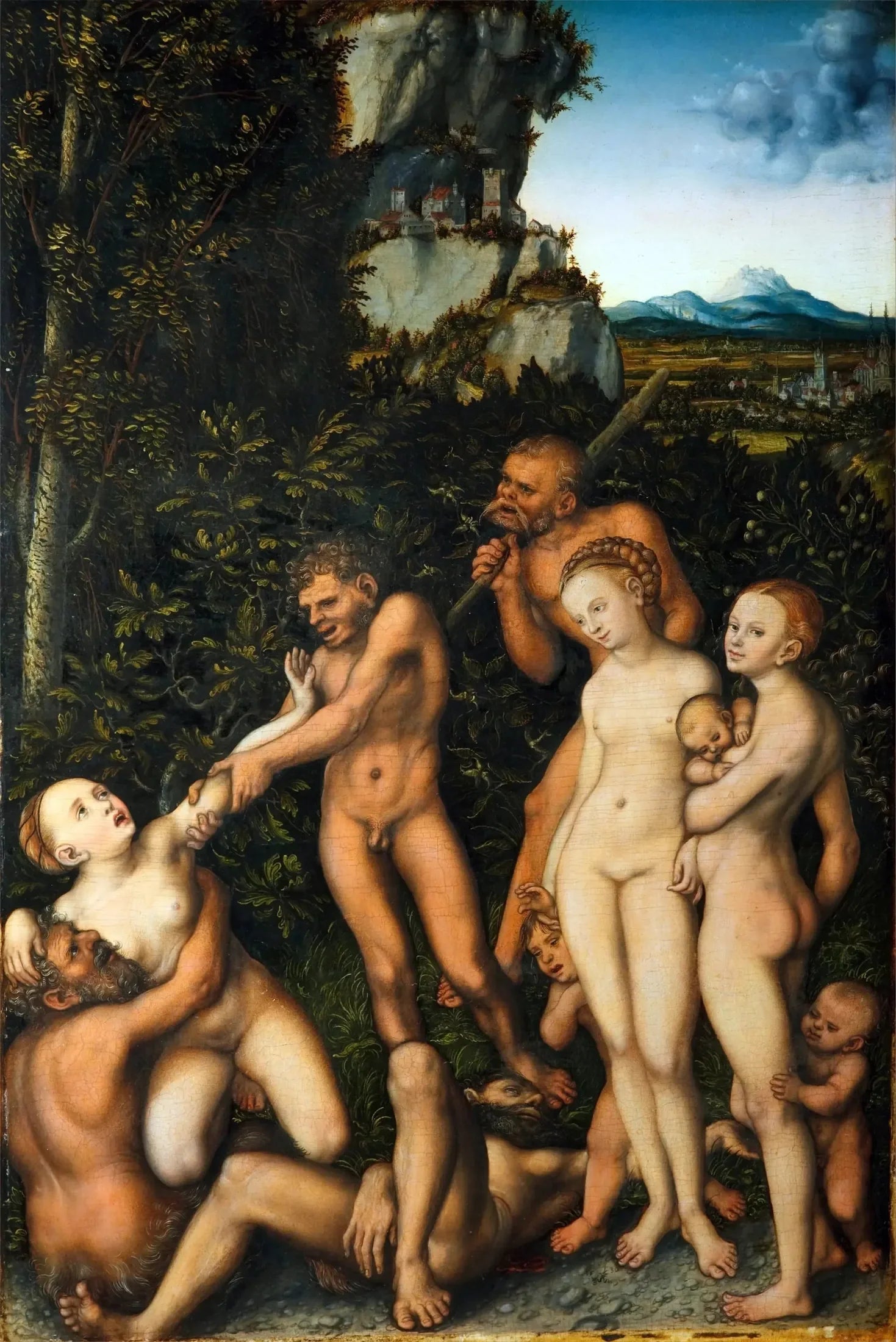 L'âge d'argent - Lucas Cranach the Elder image 1 copie peinte à la main à l’huile