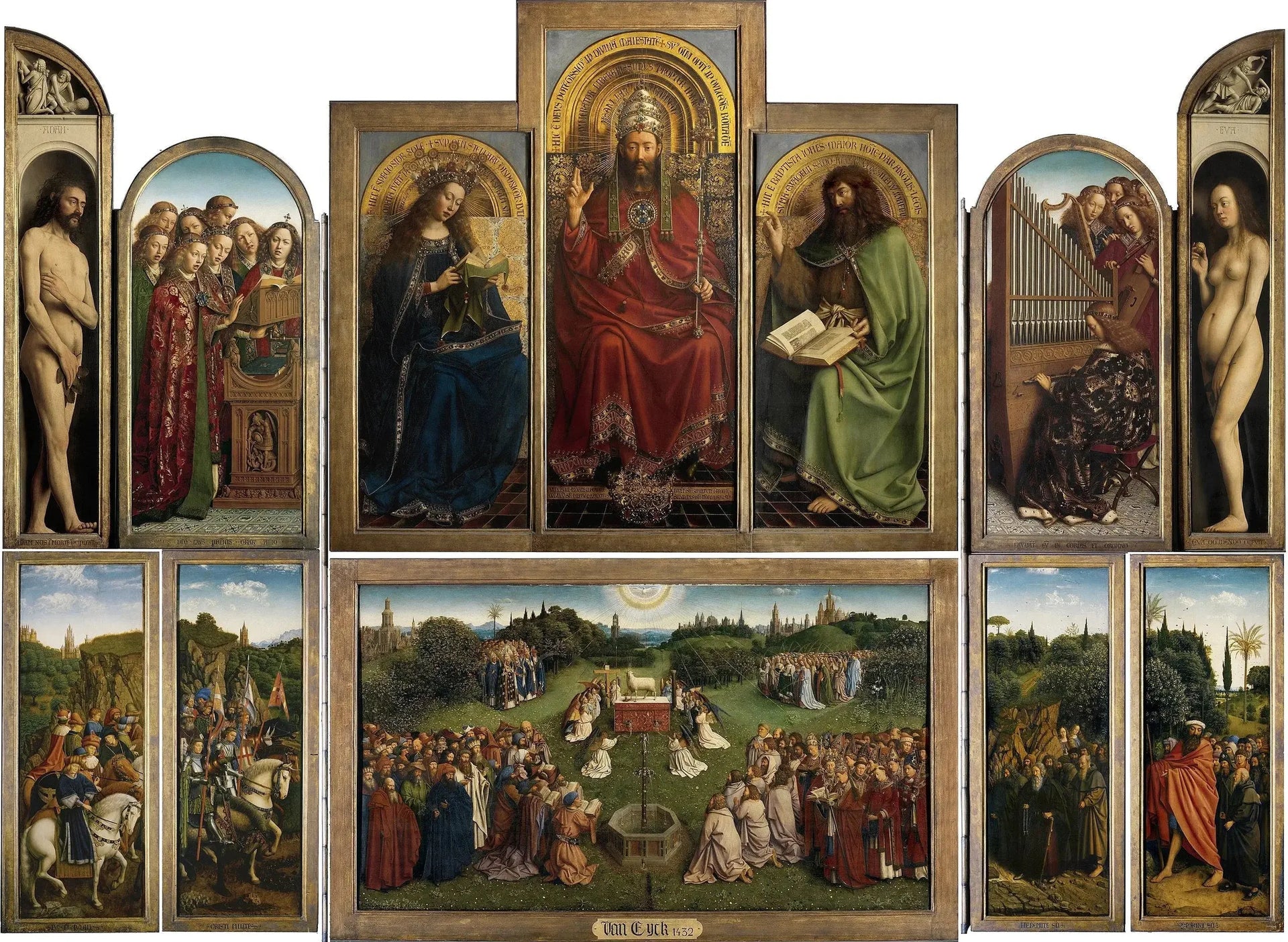 L'Agneau mystique - Jan van Eyck image 1 copie peinte à la main à l’huile