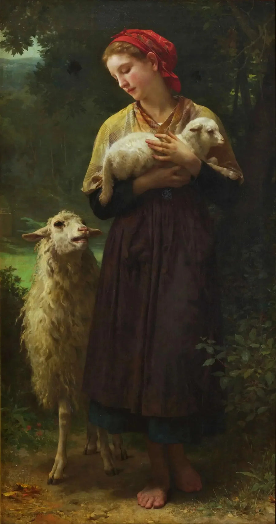 L'agneau nouveau-né - Bouguereau