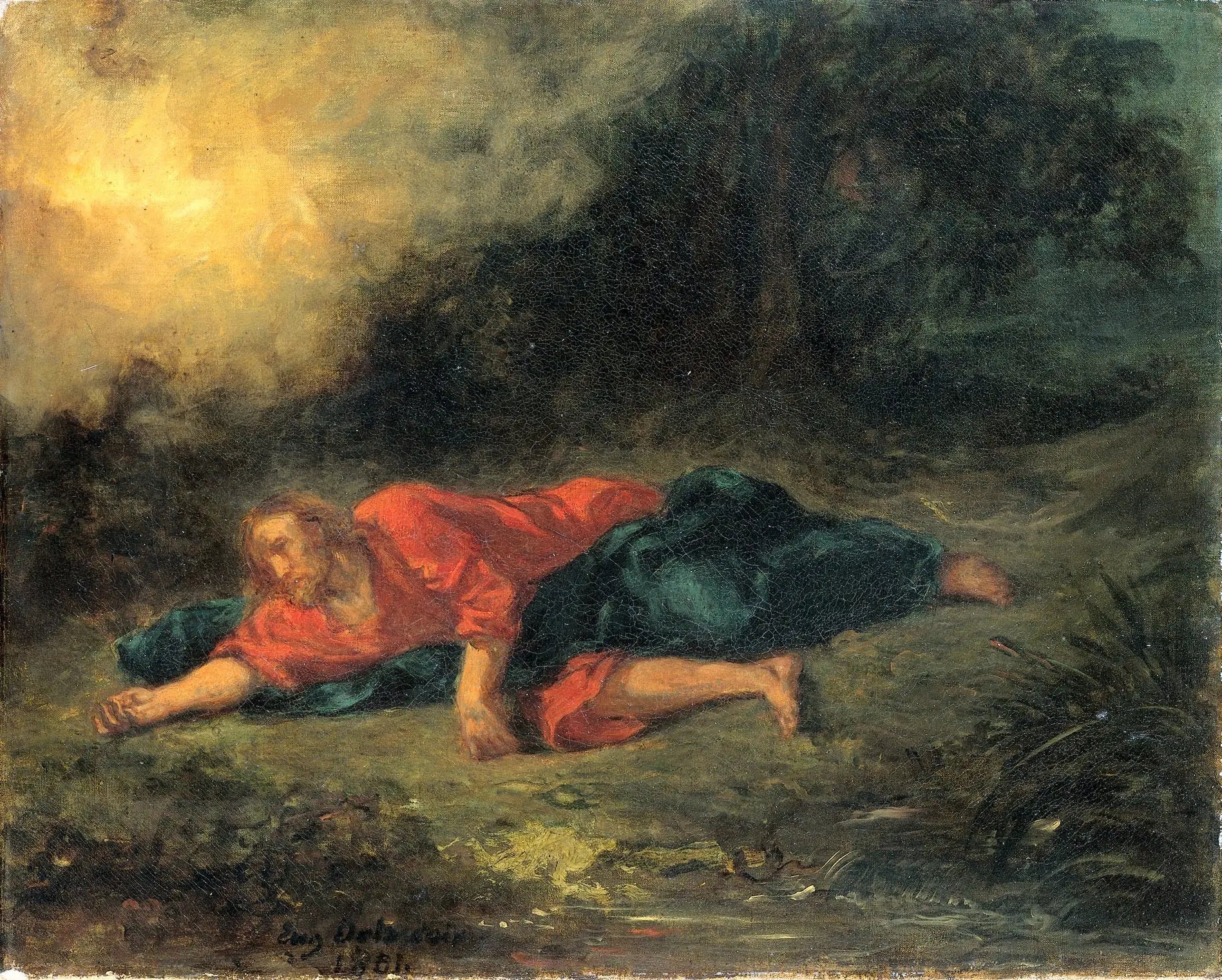 L'agonie dans le jardin - Eugène Delacroix image 1 copie de tableau peinte à la main