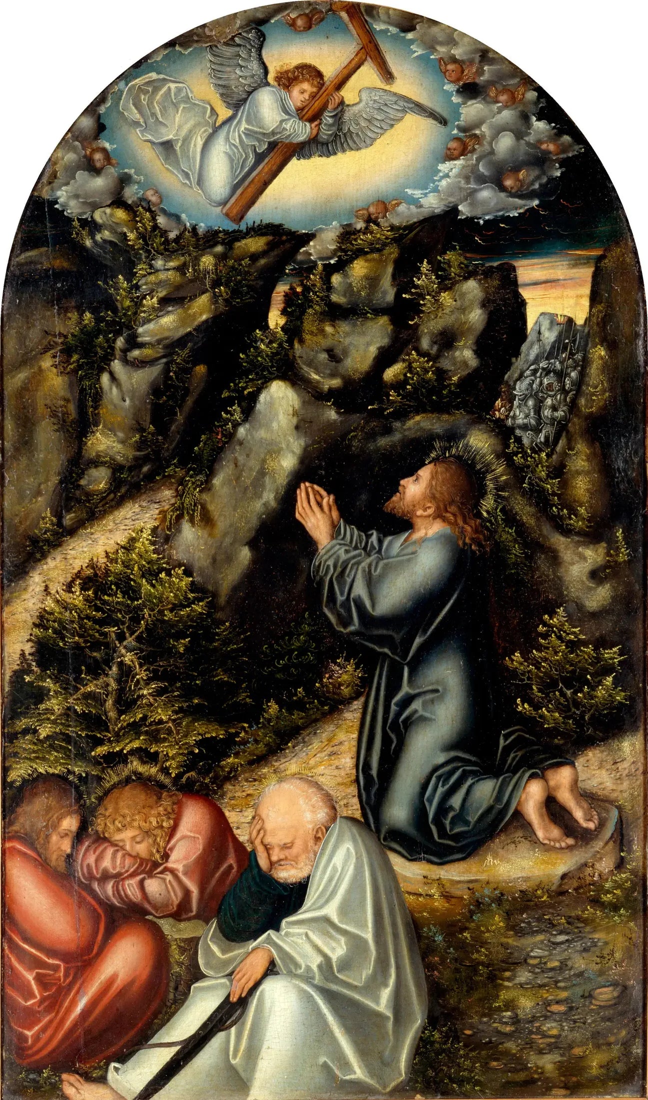 L'agonie dans le jardin - Lucas Cranach the Elder image 1 tableau peint à l’huile sur toile