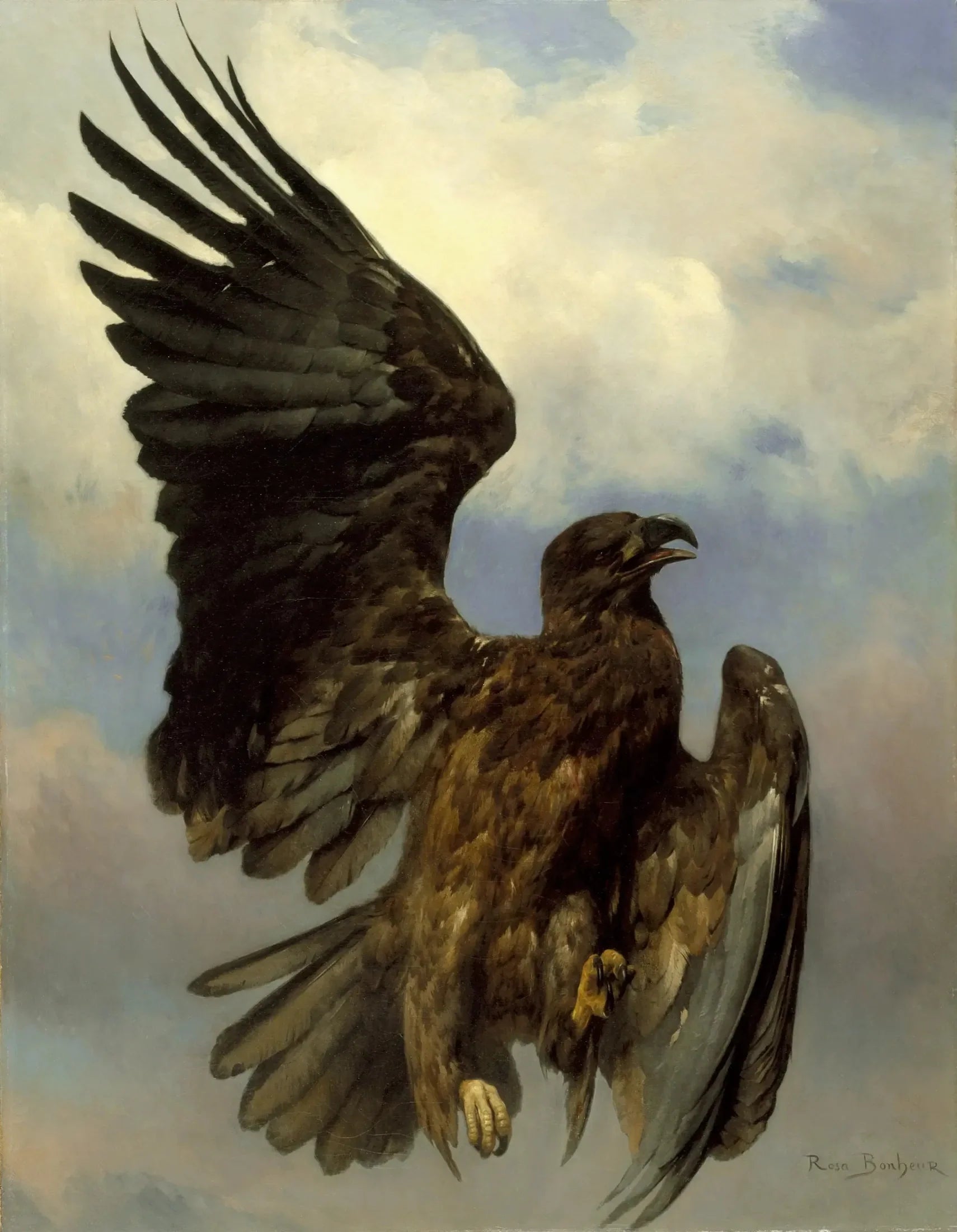 L'Aigle blessé - Rosa Bonheur image 1 reproduction de peinture à l’huile