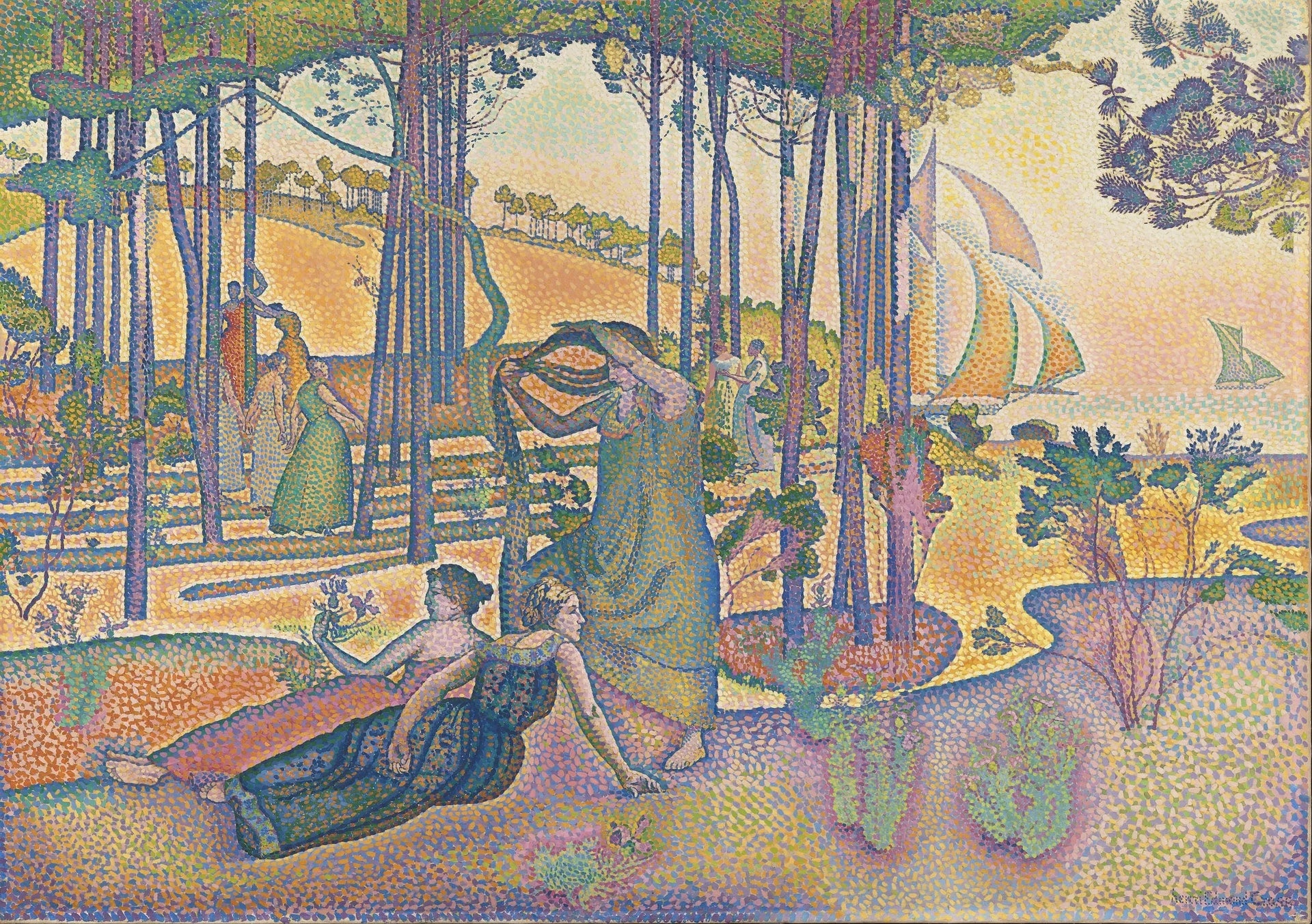 L'Air du soir - Henri-Edmond Cross image 1 reproduction de peinture à l’huile