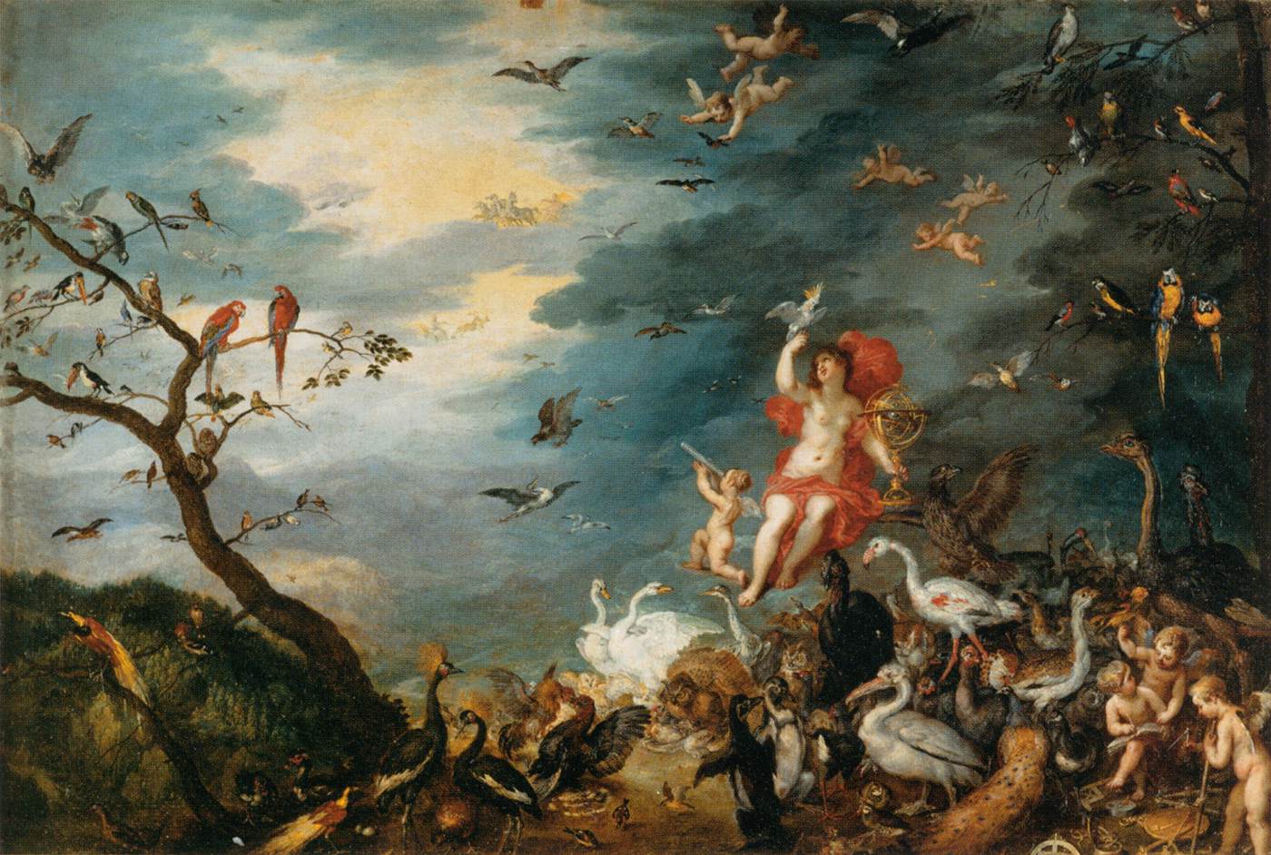 L'Air : L'optique - Jan Brueghel l'Ancien image 1 reproduction d’œuvre d’art à l’huile