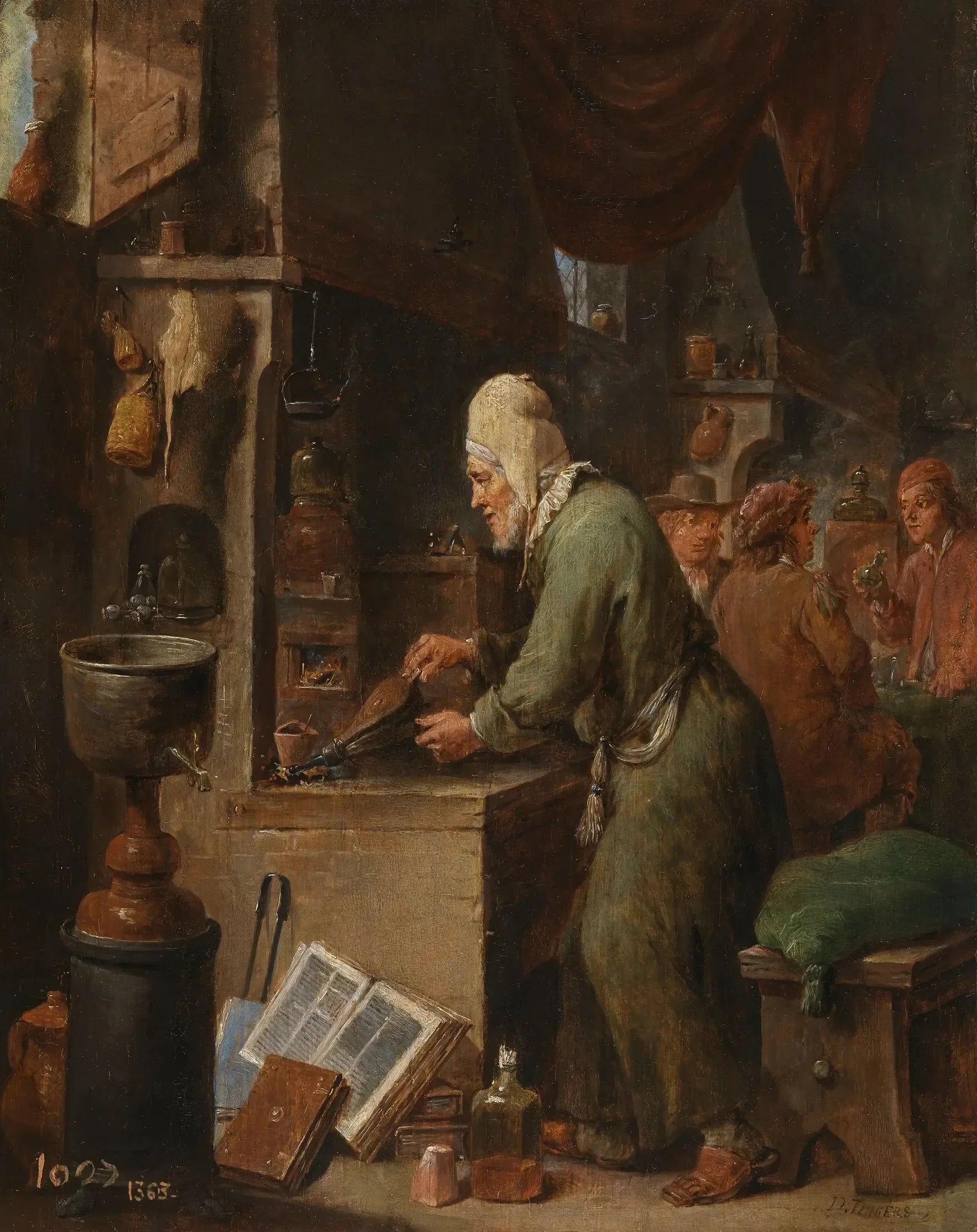 L'Alchimiste - David Teniers le Jeune image 1 reproduction artisanale de tableau