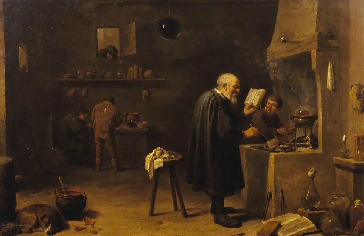 L'Alchimiste - David Teniers le Jeune image 1 reproduction d’œuvre d’art à l’huile