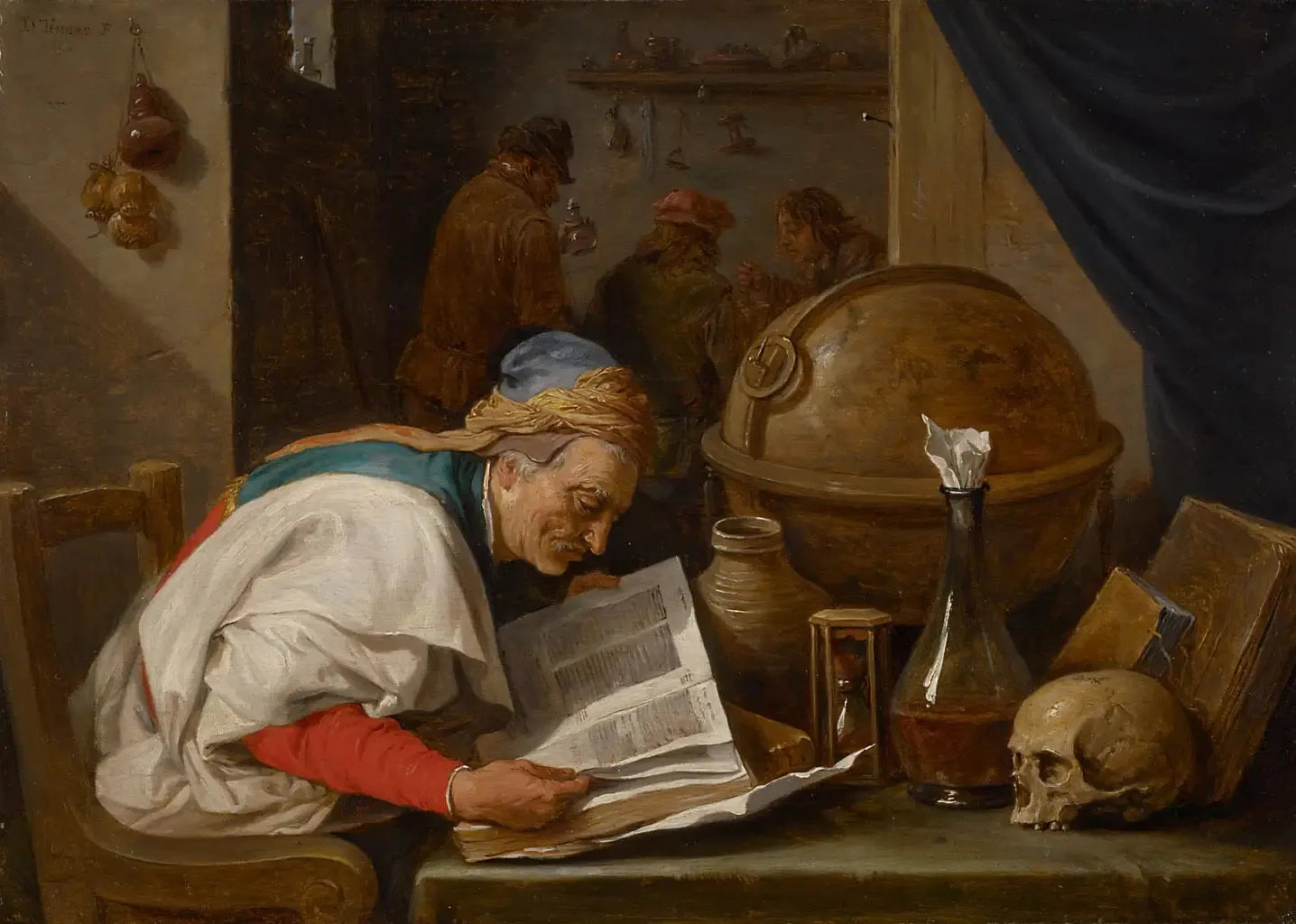 L'Alchimiste - David Teniers le Jeune image 1 tableau peint à l’huile sur toile