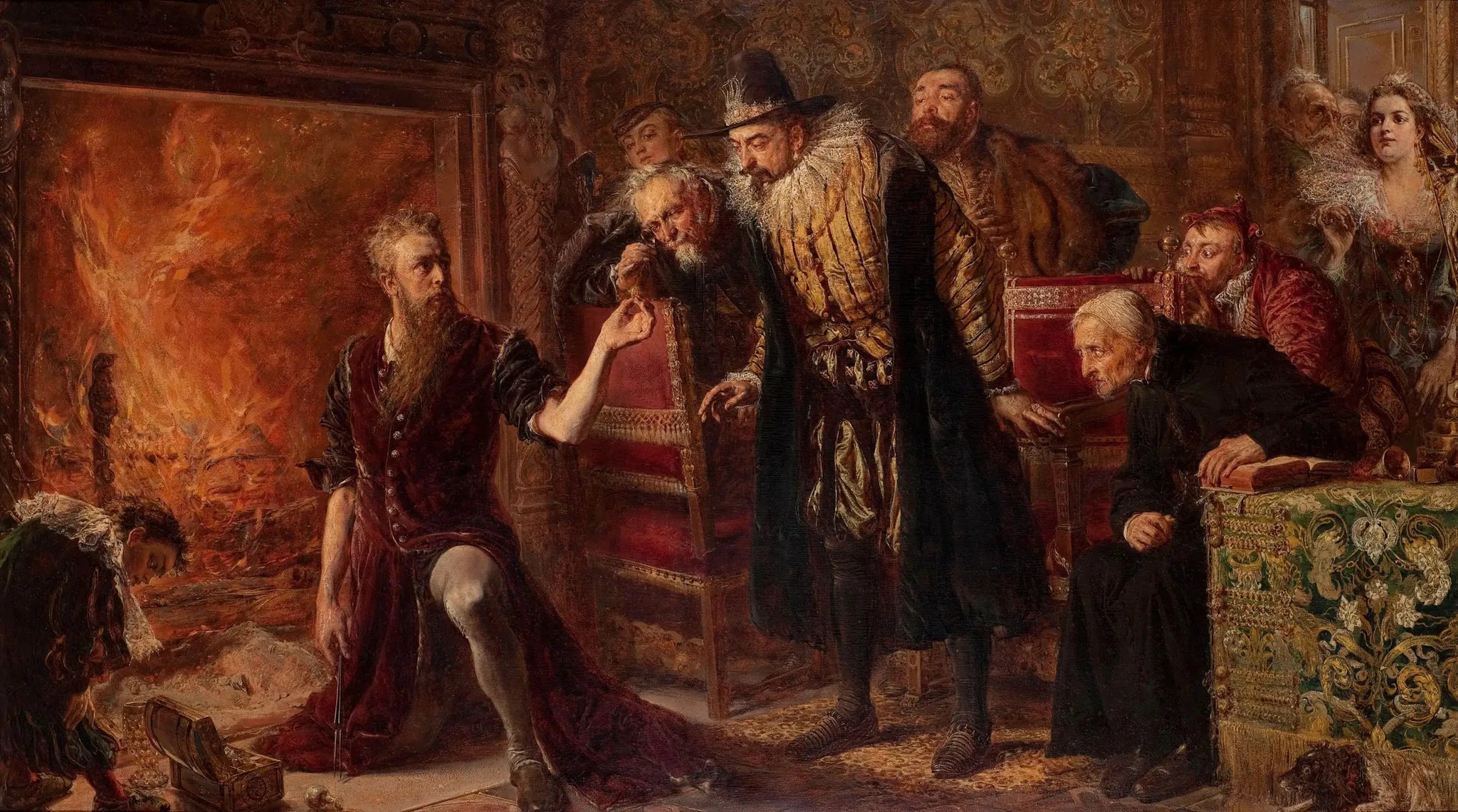 L'alchimiste Sendivogius - Jan Matejko image 1 reproduction artisanale de tableau