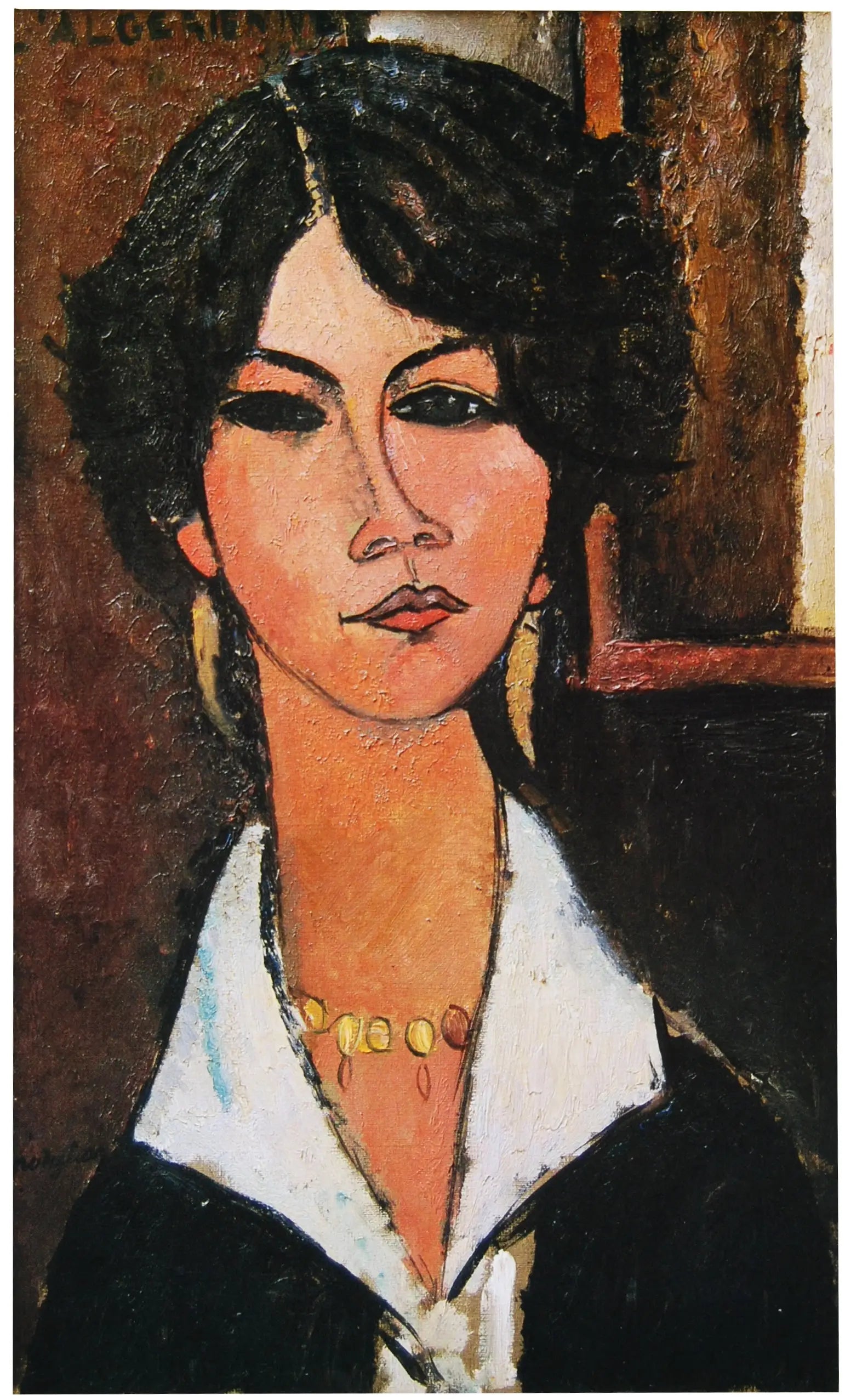 L'Algérienne - Amedeo Modigliani image 1 reproduction de peinture à l’huile