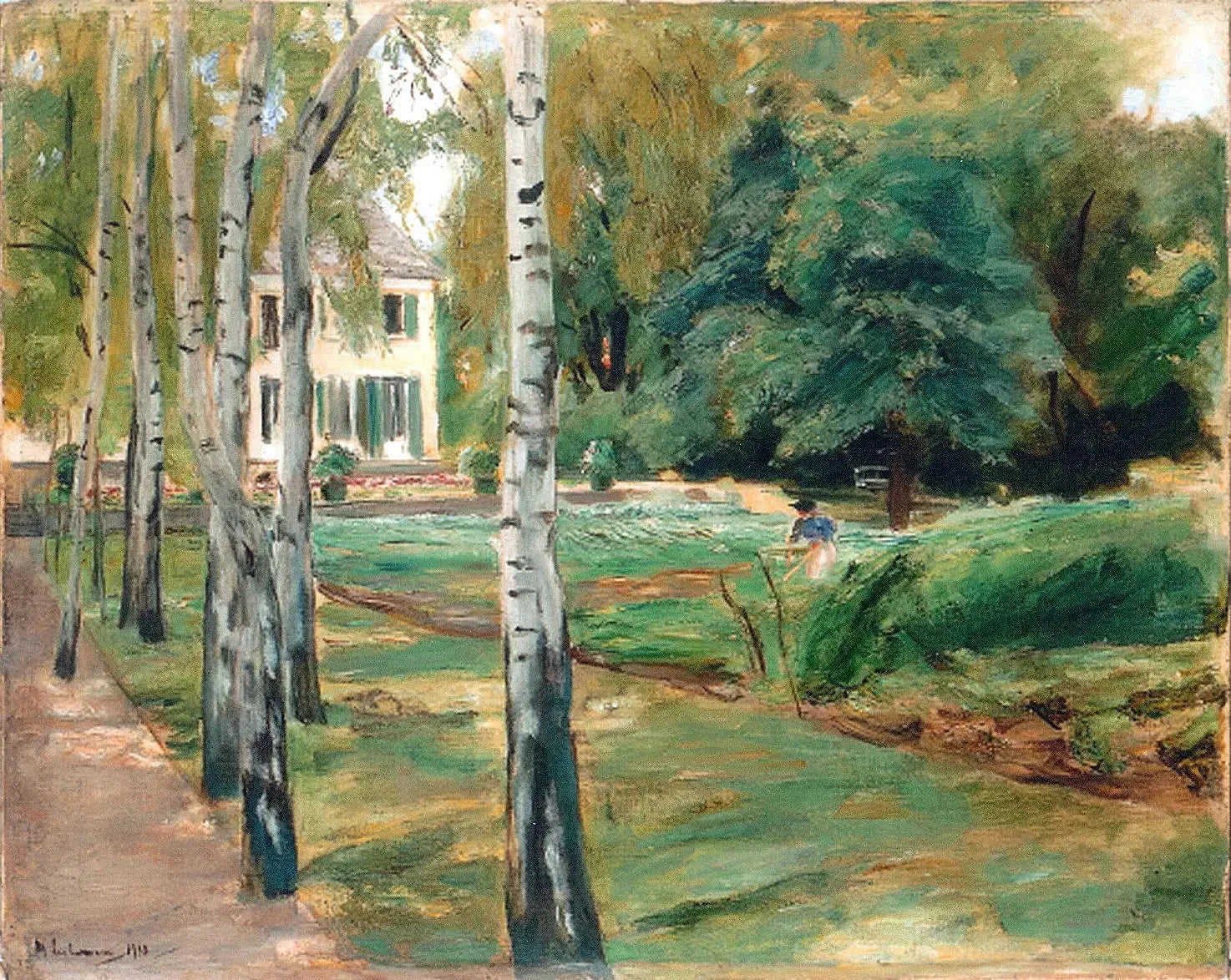 L'allée des bouleaux dans le jardin de Wannsee à l'ouest - Max Liebermann image 1 reproduction réalisée par Alpha Reproduction