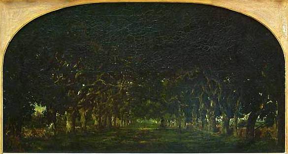 L'allée des châtaigniers - Théodore Rousseau image 1 tableau peint à l’huile sur toile