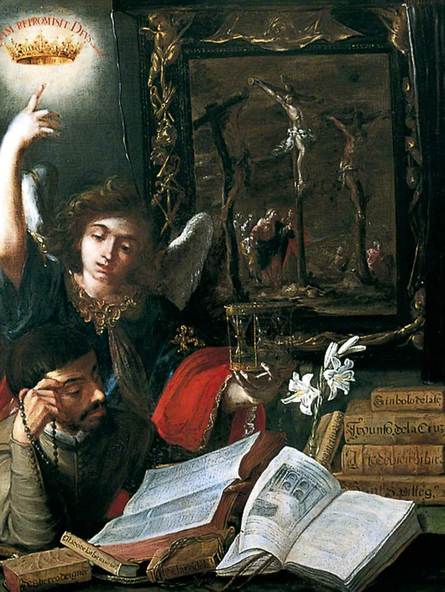 L'allégorie de la couronne de vie - Juan de Valdés Leal image 1 copie peinte à la main à l’huile