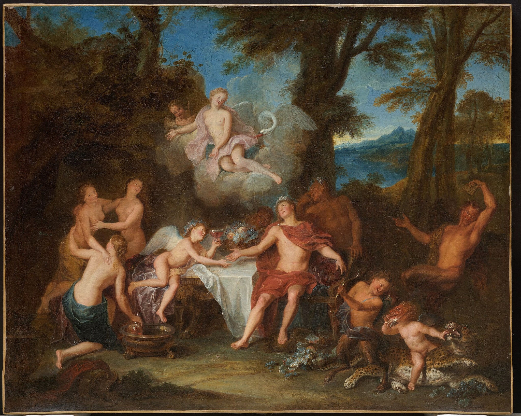 L'alliance de Bacchus et Cupidon - Antoine Coypel image 1 tableau peint à l’huile sur toile