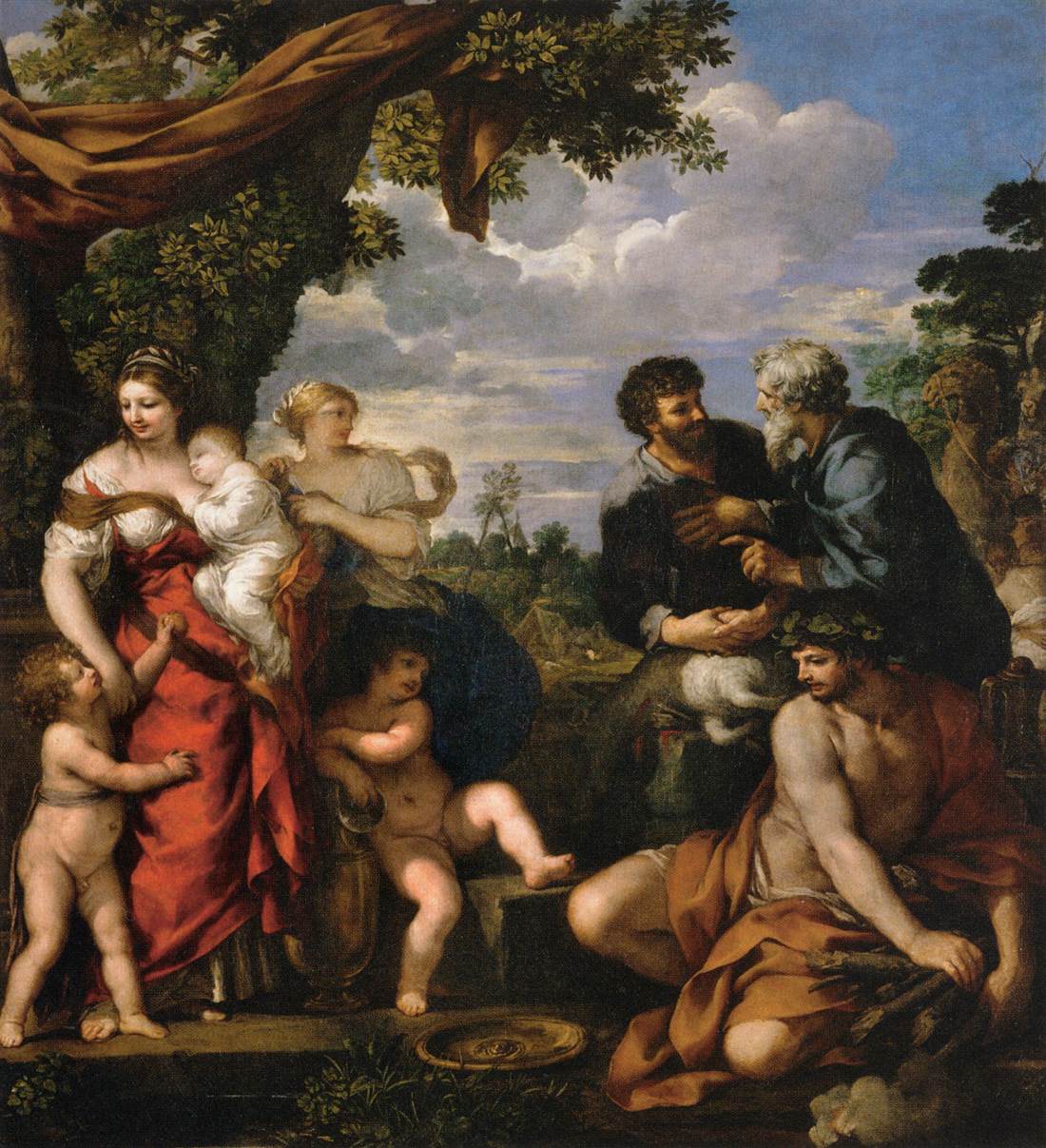 L'Alliance de Jacob et de Laban - Pietro da Cortona image 1 tableau peint à l’huile sur toile