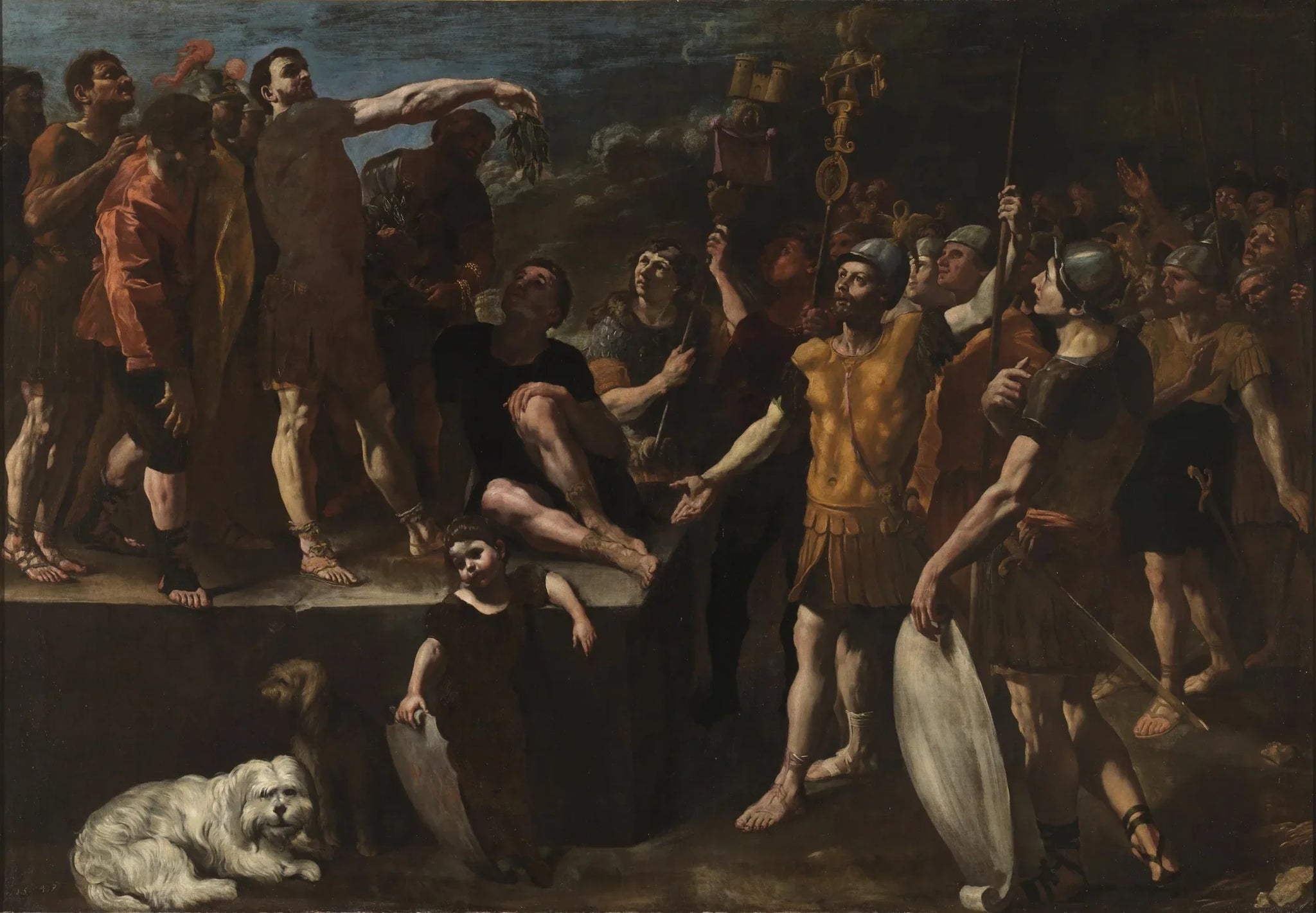 L'allocution d'un empereur romain - Giovanni Lanfranco image 1 tableau peint à l’huile sur toile