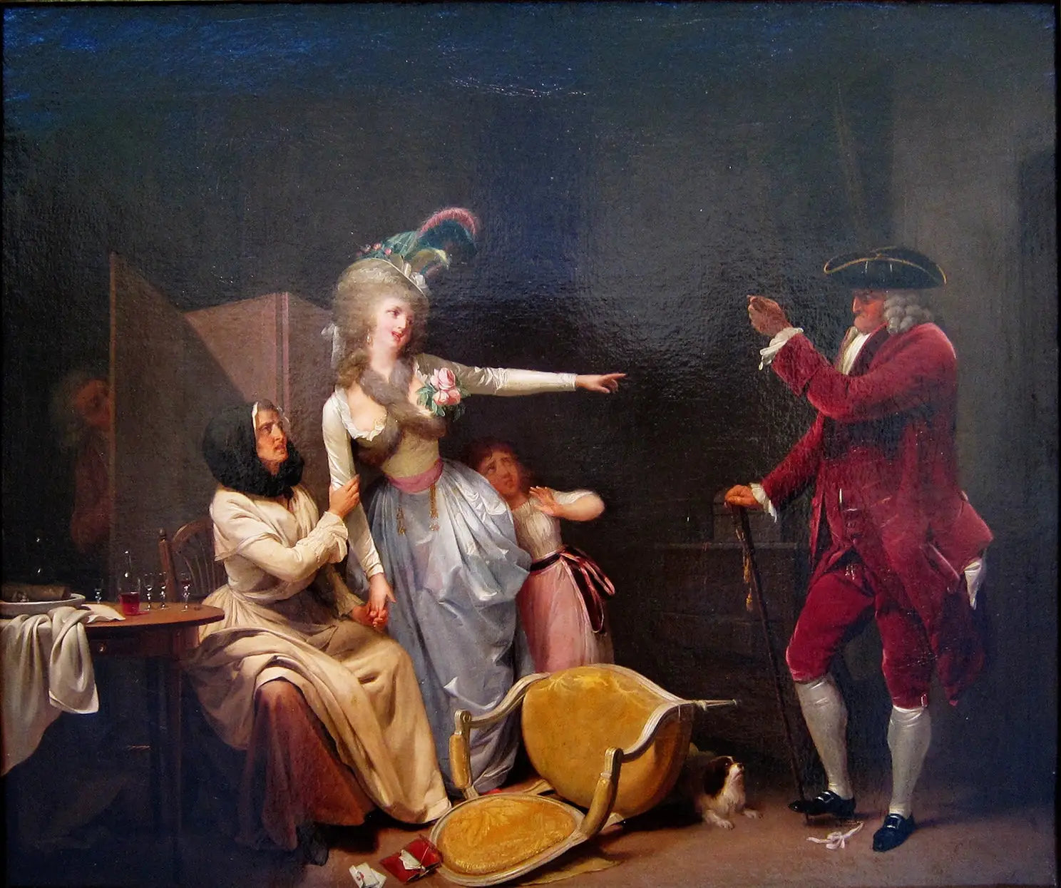 L'Amant jaloux - Louis-Léopold Boilly image 1 tableau peint à l’huile sur toile