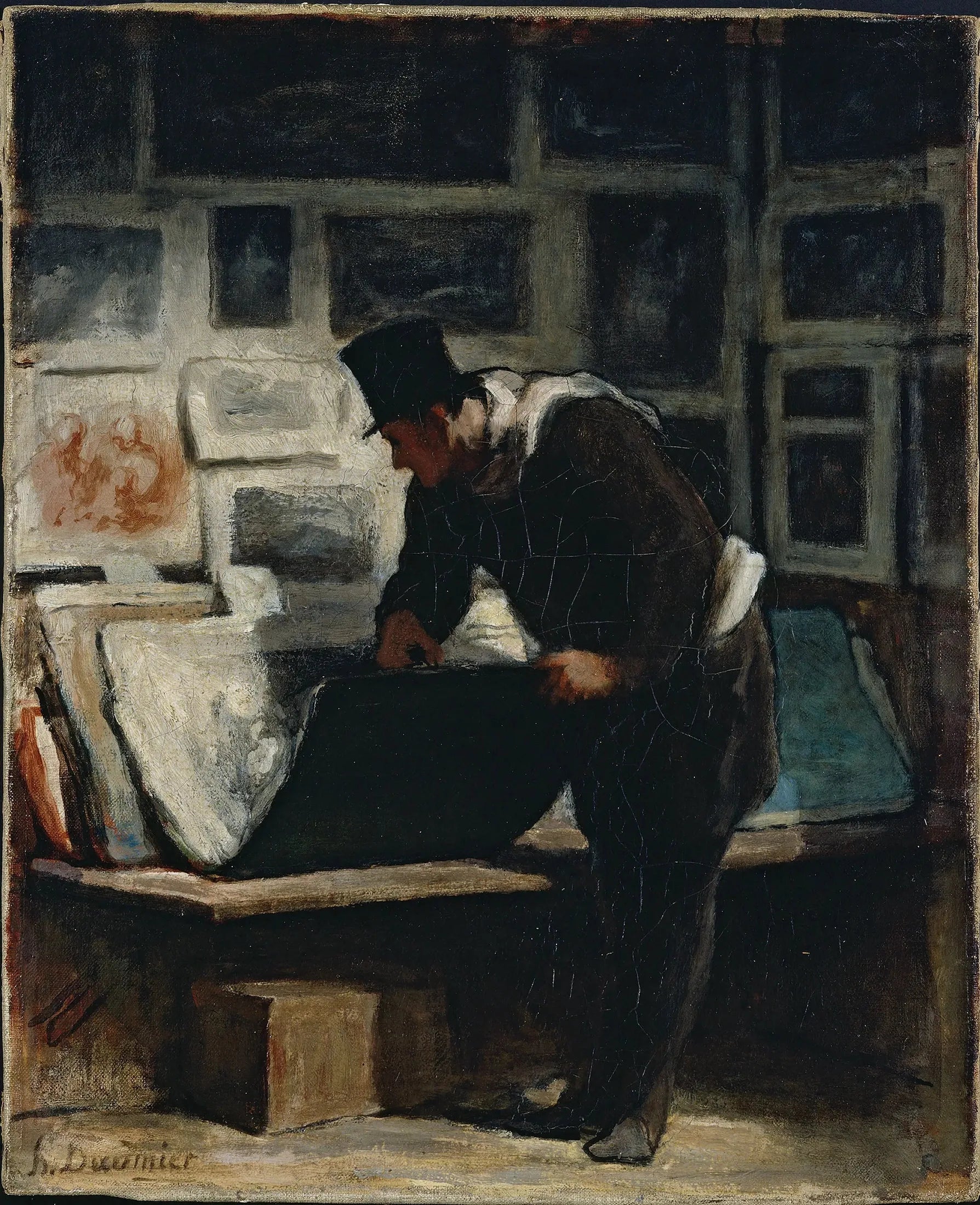 L'amateur d'estampes - Honoré Daumier image 1 copie de tableau peinte à la main