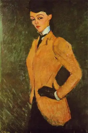 L'Amazone - Amedeo Modigliani image 1 reproduction de peinture à l’huile