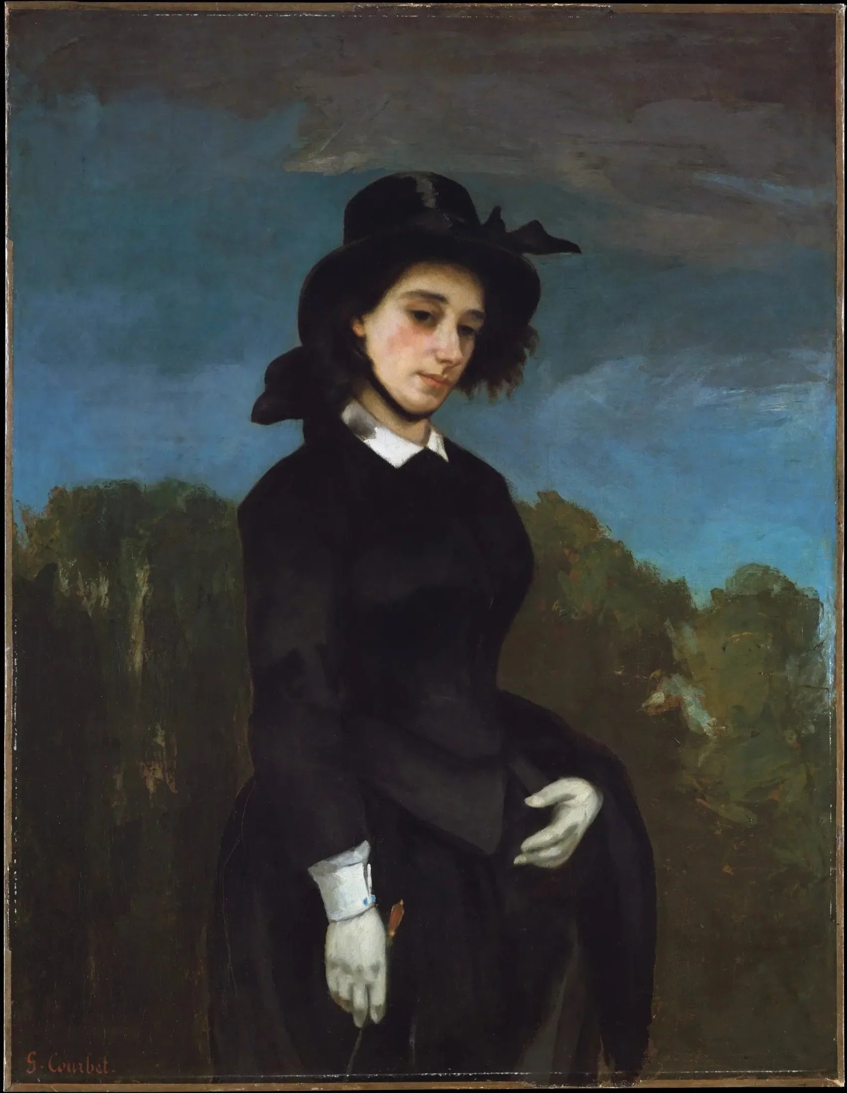 L'Amazone - Gustave Courbet image 1 reproduction artisanale de tableau
