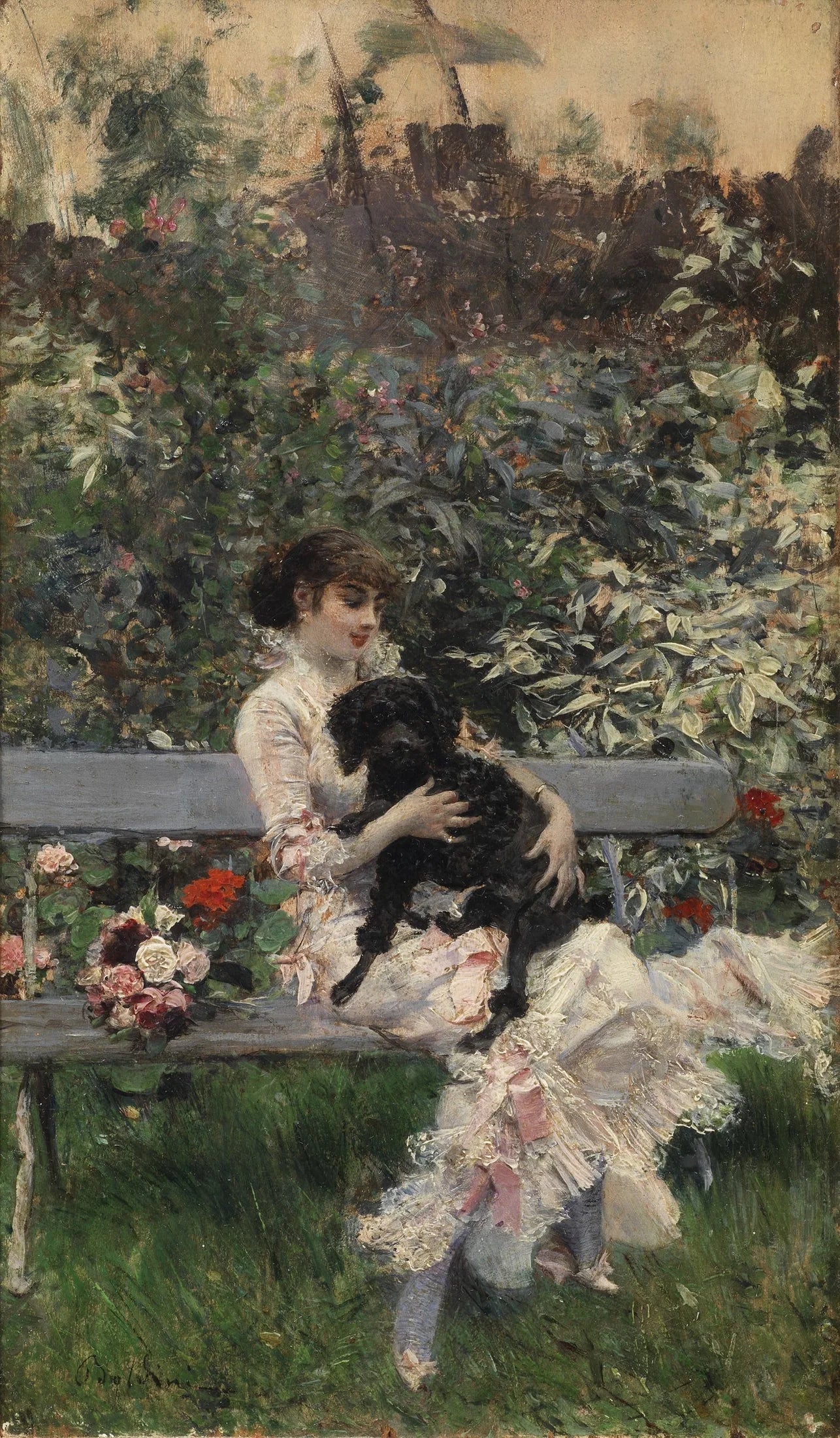L'ami fidèle - Giovanni Boldini image 1 reproduction artisanale de tableau