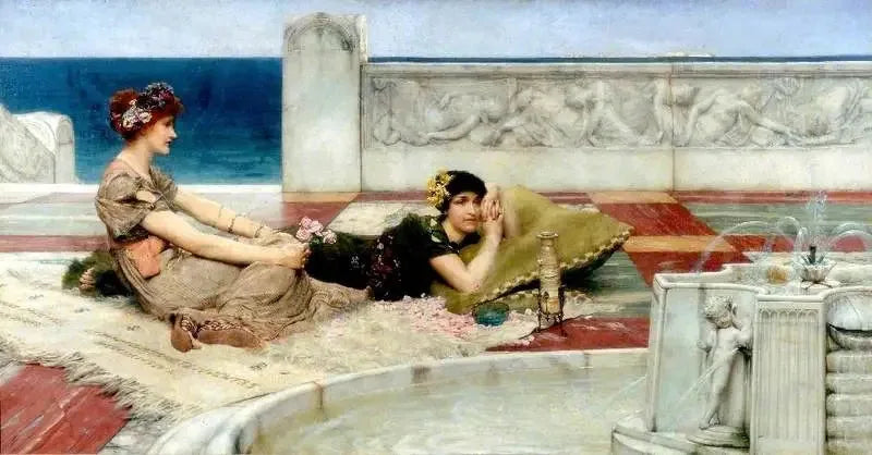 L'amour dans l'oisiveté - Lawrence Alma-Tadema image 1 reproduction artisanale de tableau