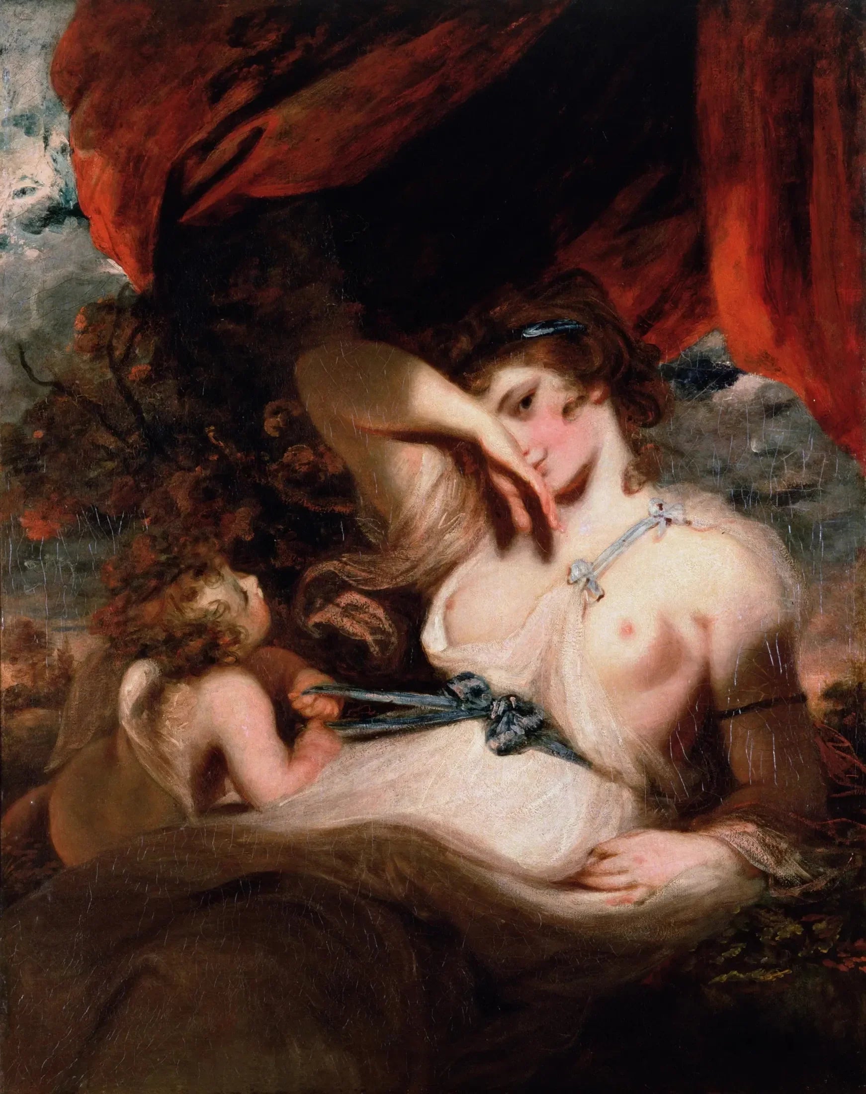 L'Amour détachant la ceinture de Vénus - Joshua Reynolds image 1 copie de tableau peinte à la main