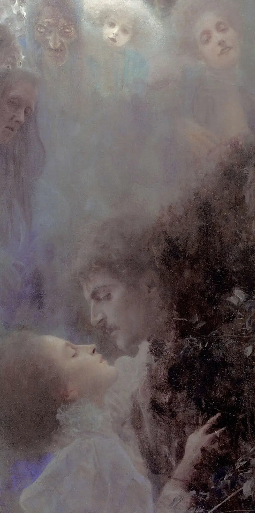 💘 L’Amour (détail) – Gustav Klimt (vers 1895) image 1 copie de tableau peinte à la main