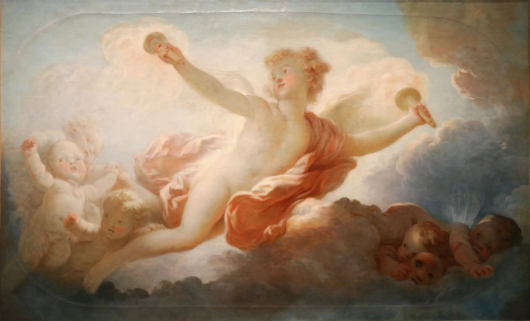 L'Amour embrasse l'Univers - Jean-Honoré Fragonard image 2 reproduction de peinture à l’huile