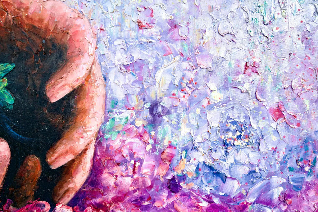 L'amour en Fleurs | 200 x 200 cm image 14 reproduction d’œuvre d’art à l’huile