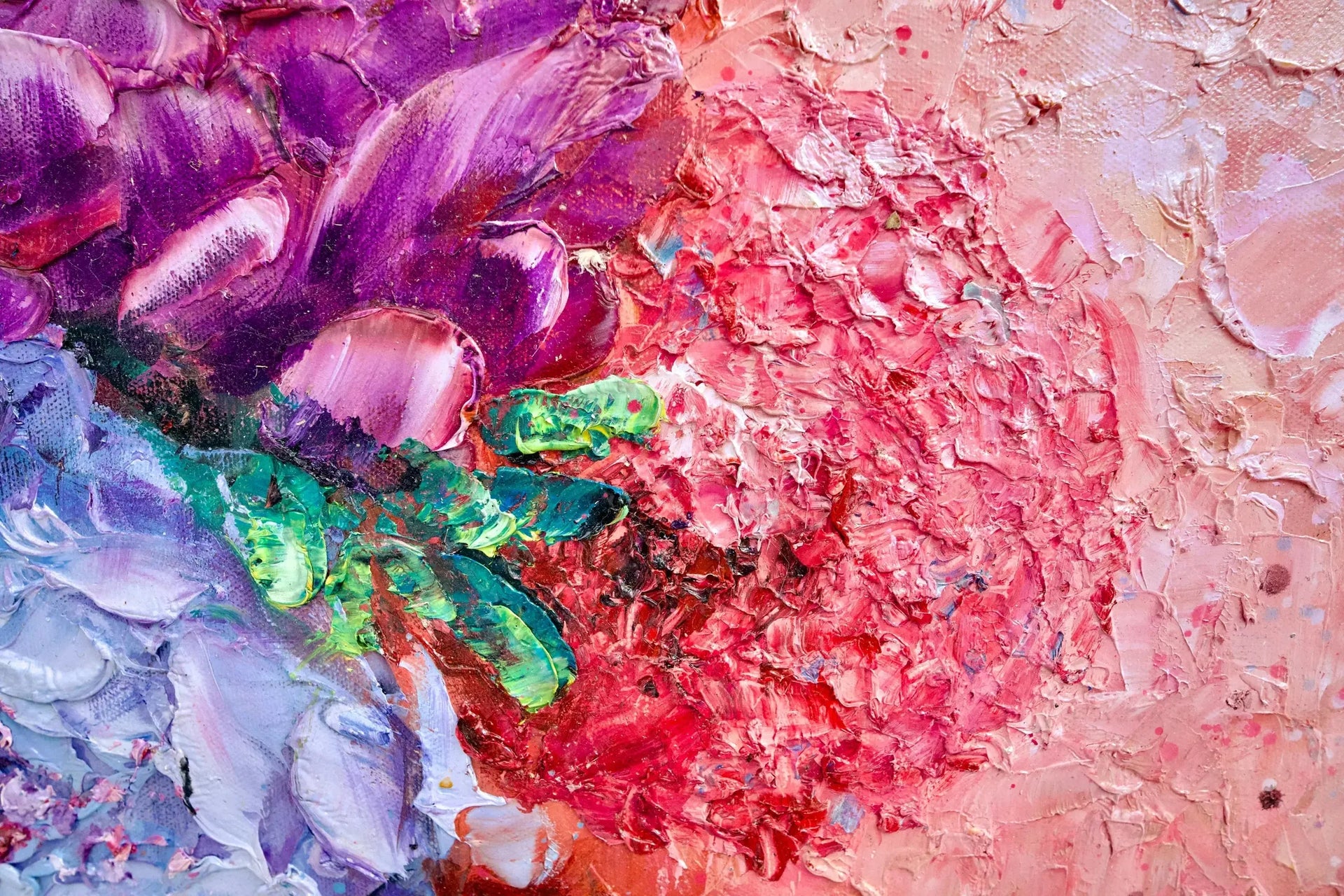 L'amour en Fleurs | 200 x 200 cm image 18 tableau peint à l’huile sur toile