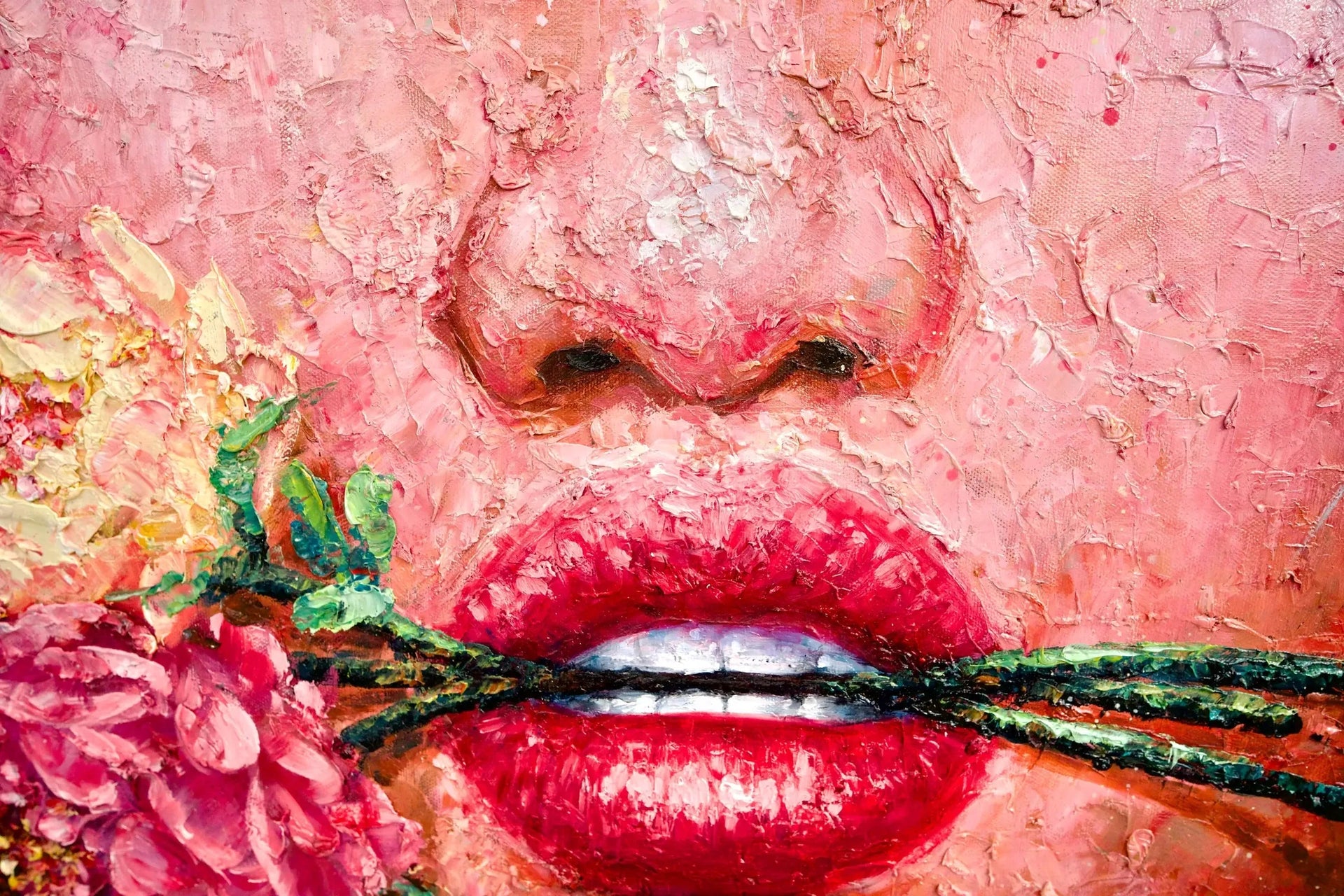 L'amour en Fleurs | 200 x 200 cm image 8 reproduction réalisée par Alpha Reproduction