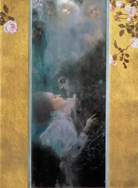 L'Amour - Gustav Klimt image 1 reproduction de peinture à l’huile