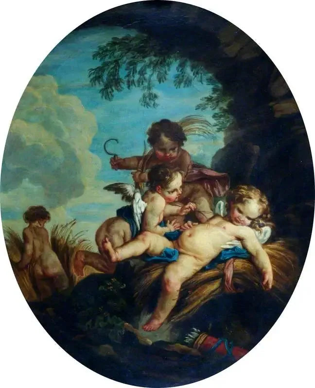 L'amour moissonneur (Cupidon faucheur) - François Boucher image 1 reproduction de peinture à l’huile