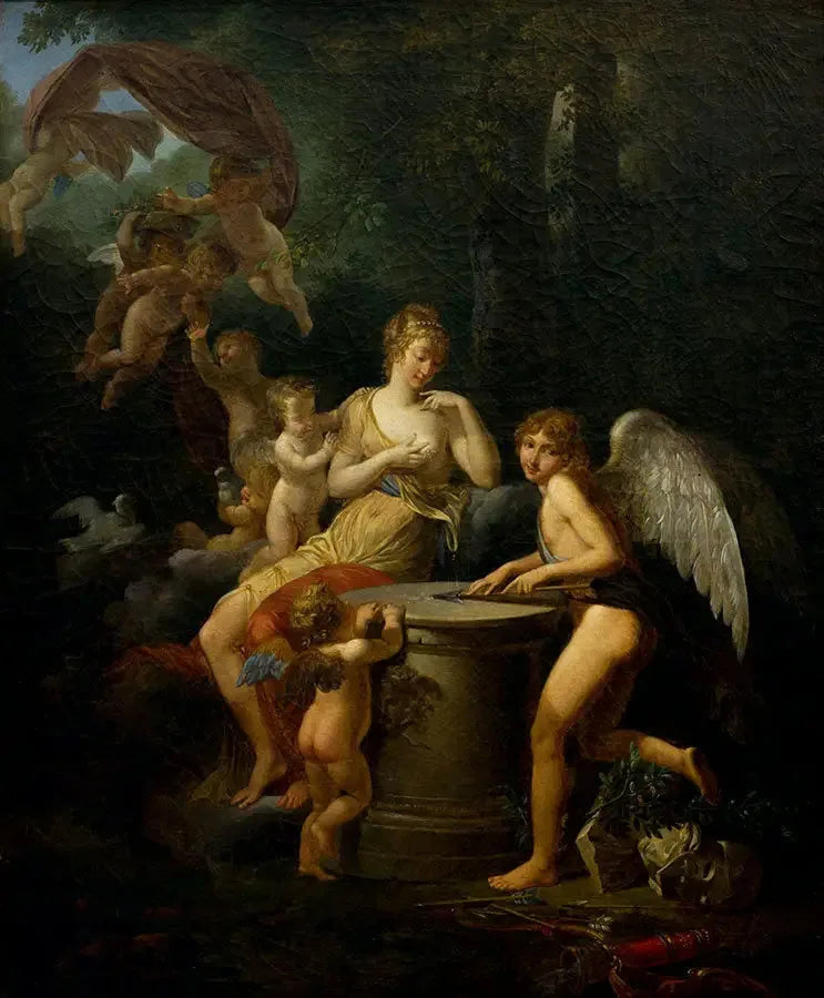 L'Amour vaincu par la Chasteté - François Gérard image 2 copie de tableau peinte à la main