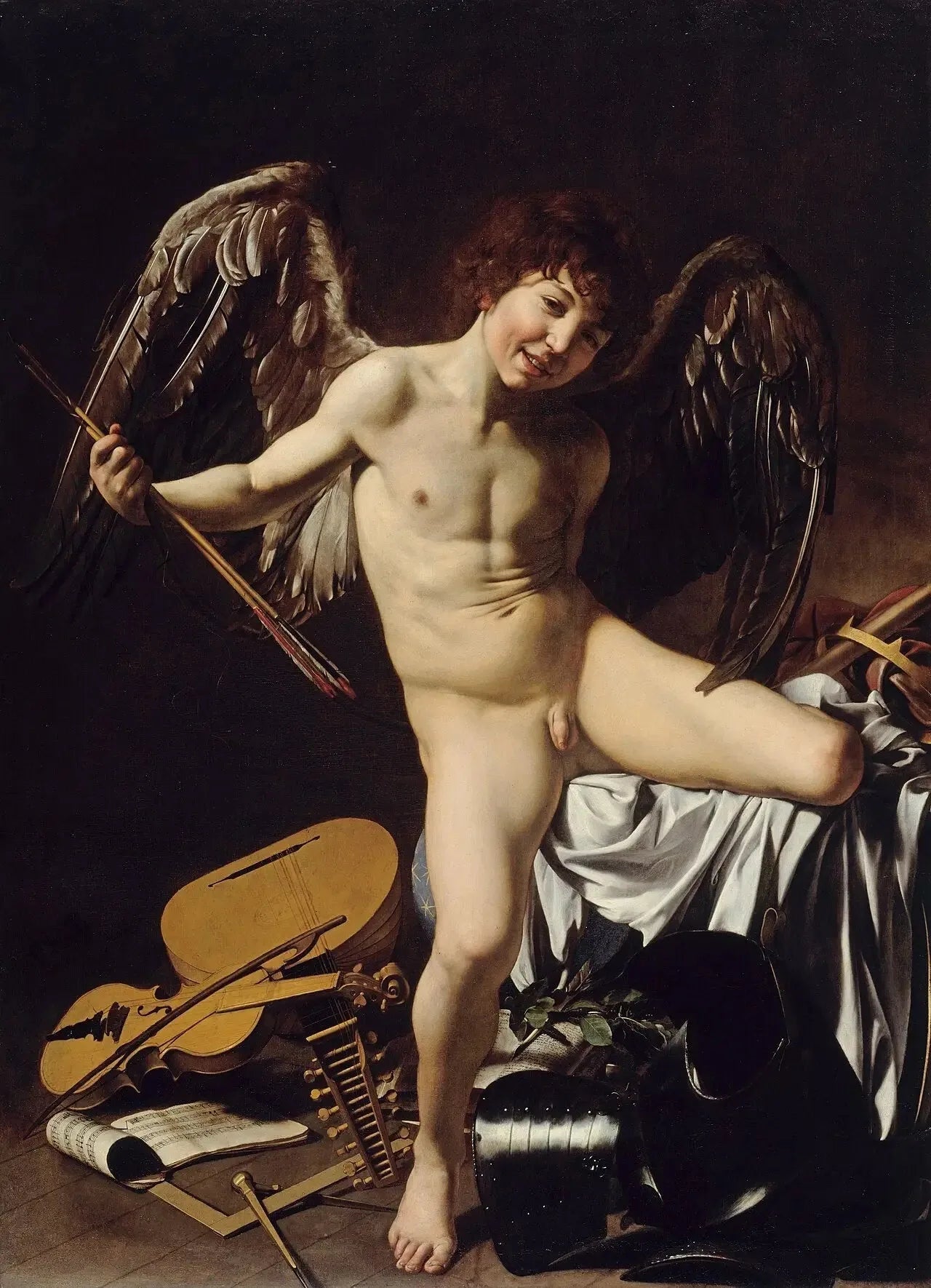 L'Amour victorieux - Le Caravage image 1 copie de tableau peinte à la main