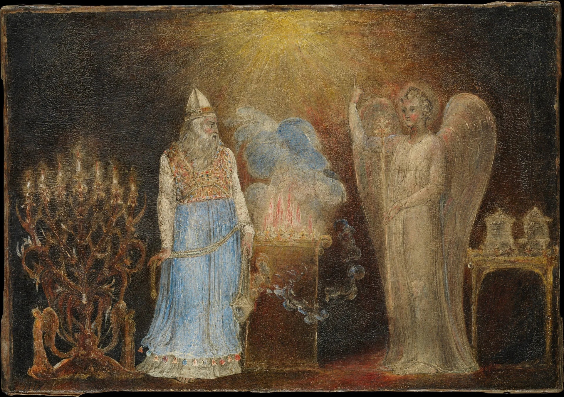 L'ange apparaissant à Zacharie - William Blake image 1 reproduction de peinture à l’huile