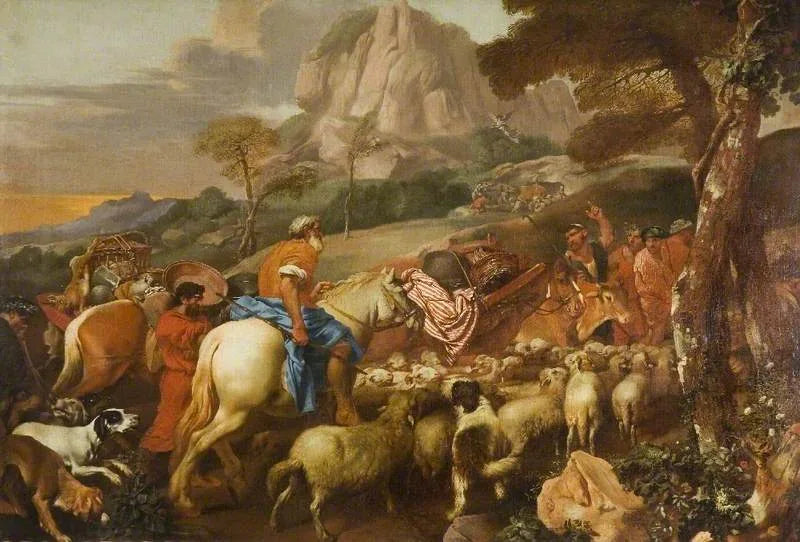 L'ange apparaissant aux bergers - Giovanni Benedetto Castiglione image 1 reproduction de peinture à l’huile