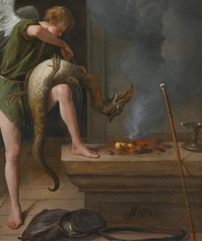 L'Ange Raphaël et le Démon - Jan Steen image 1 reproduction de peinture à l’huile
